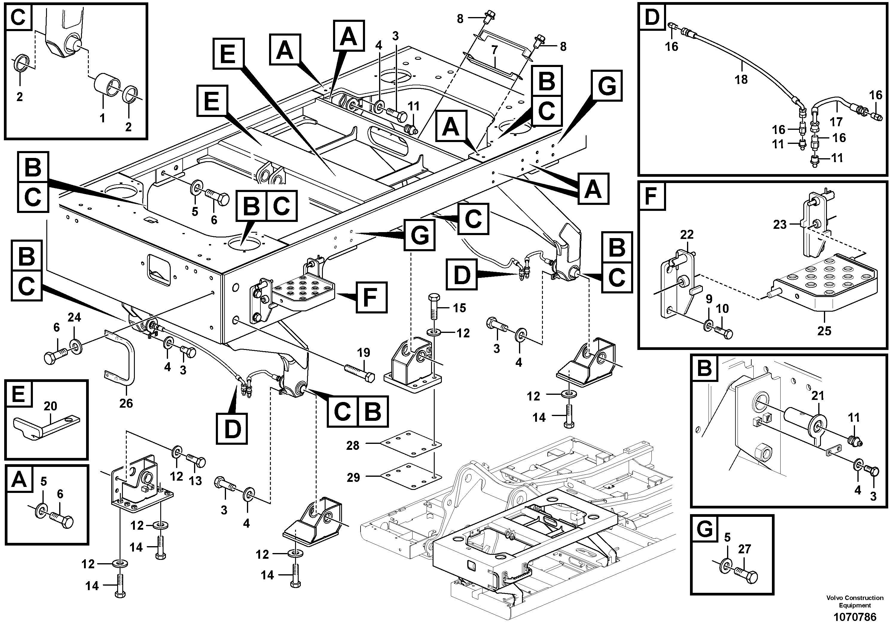 Seat frame VOE14634815 VOLVO