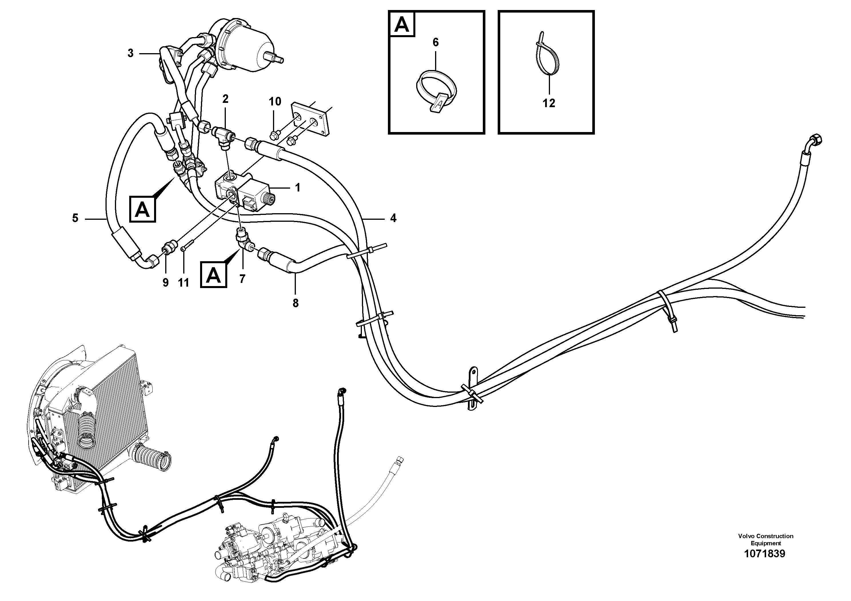 Hose support VOE17508486 VOLVO