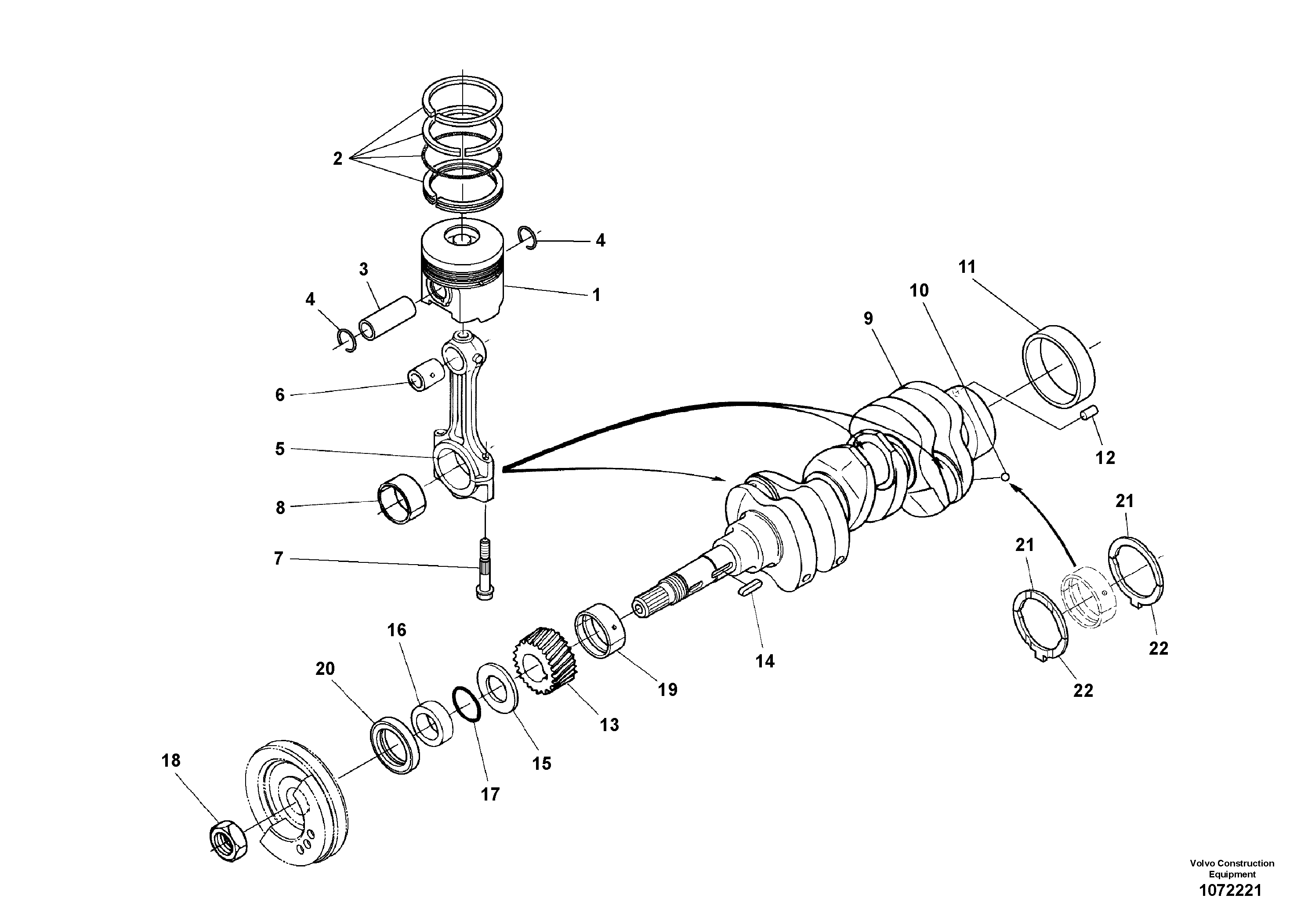 Скользящий зуб VOE22802450 VOLVO