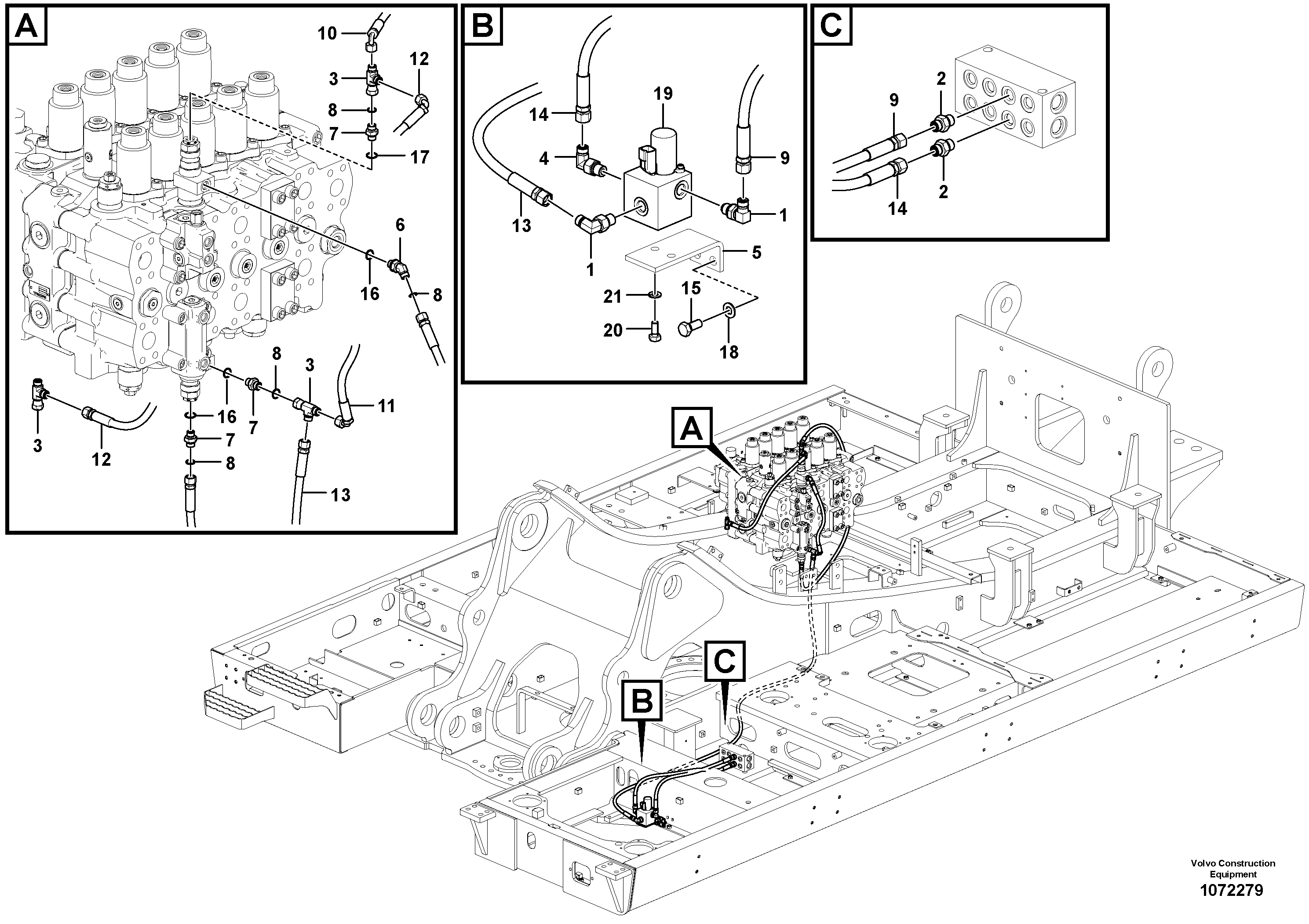 Seat frame RM/VOE14669733 VOLVO