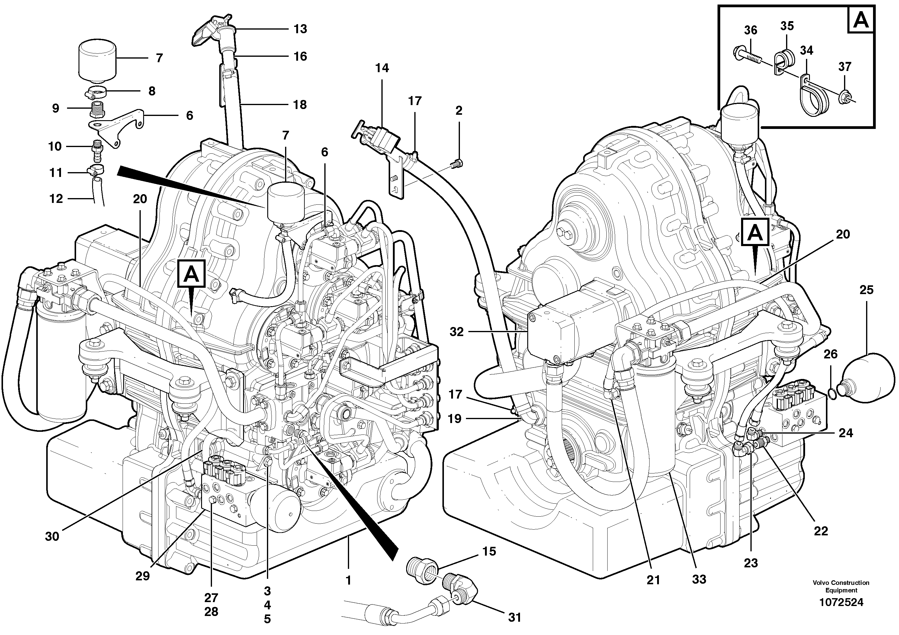 Valve Ass. For Slew VOE22559 VOLVO