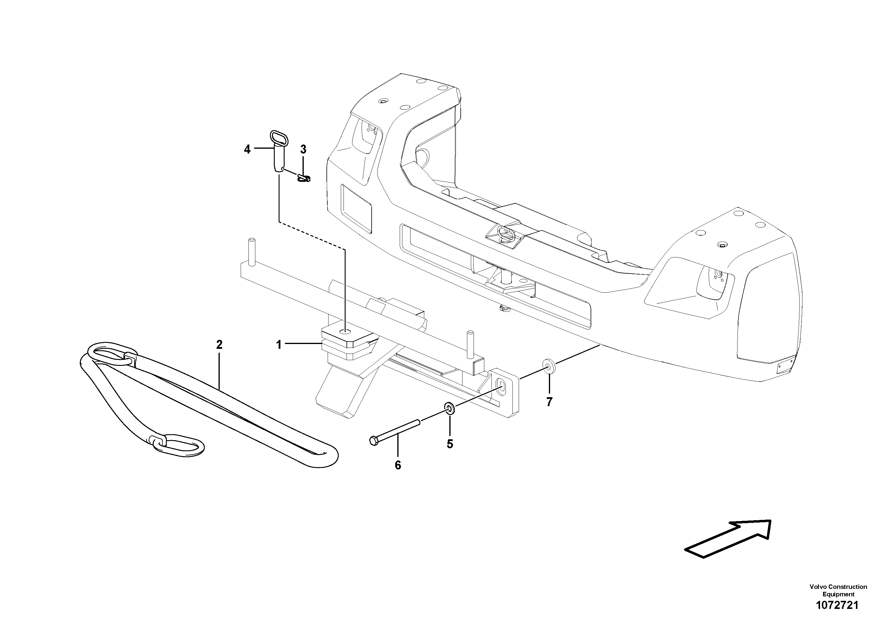 Mounting rail VOE992984 VOLVO