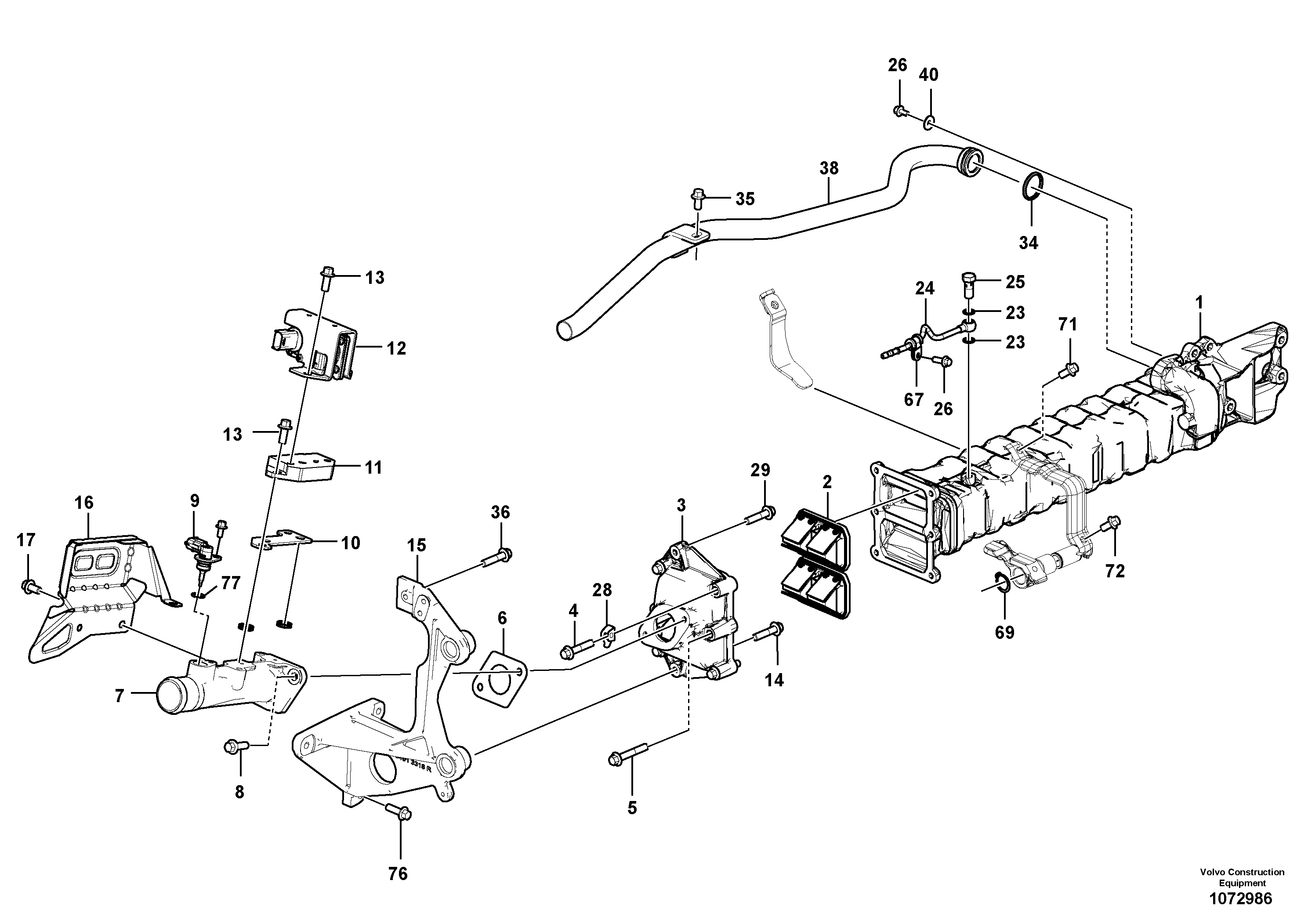 Seat frame VOE21907271 VOLVO