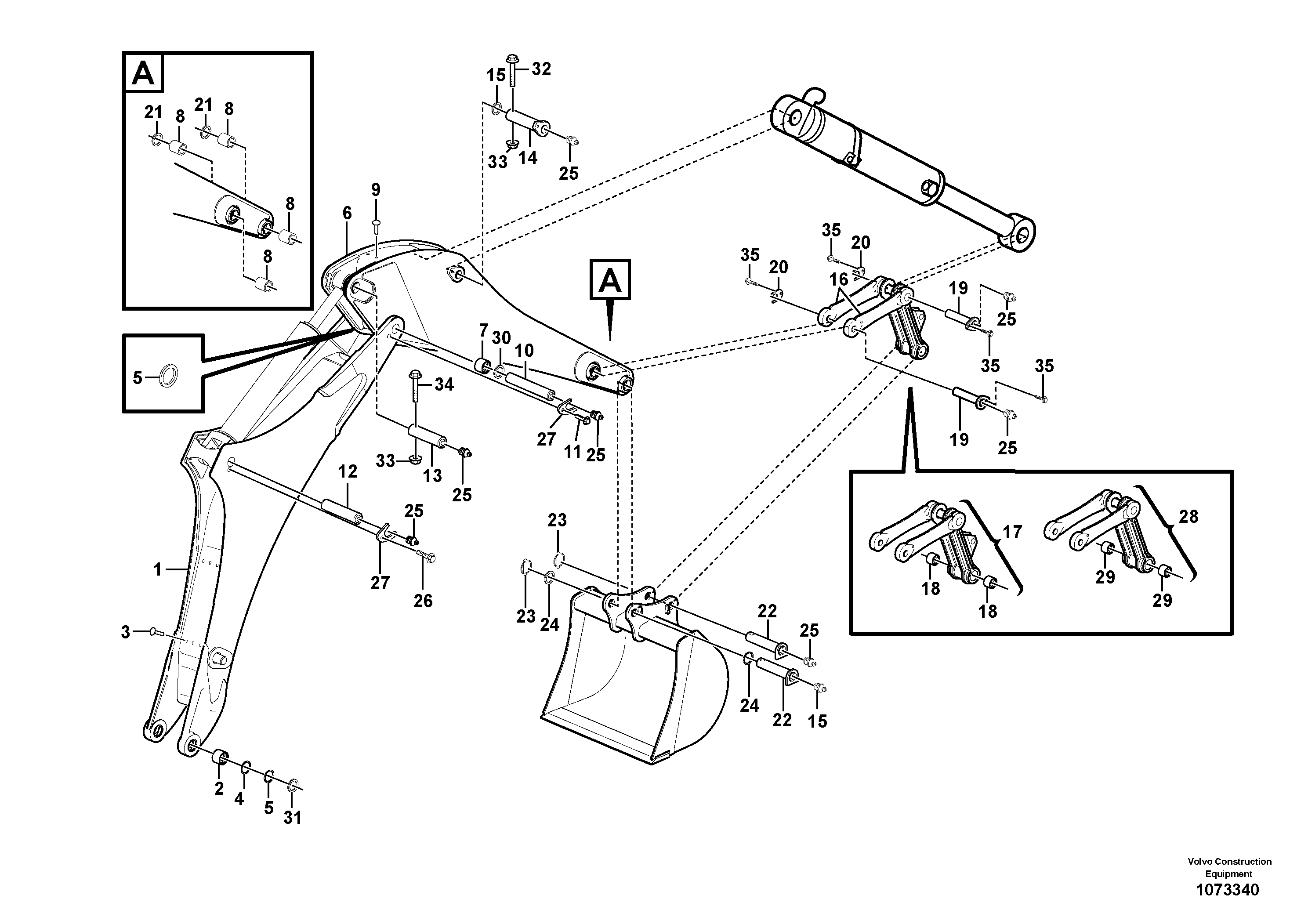 Tubular Stay VOE15624076 VOLVO