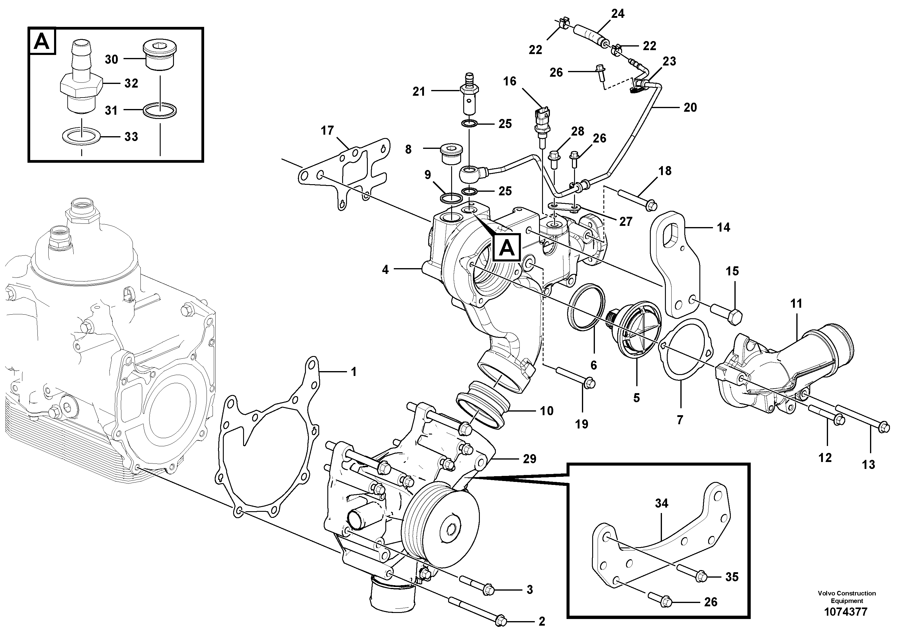 Hexagon screw VOE20797227 VOLVO