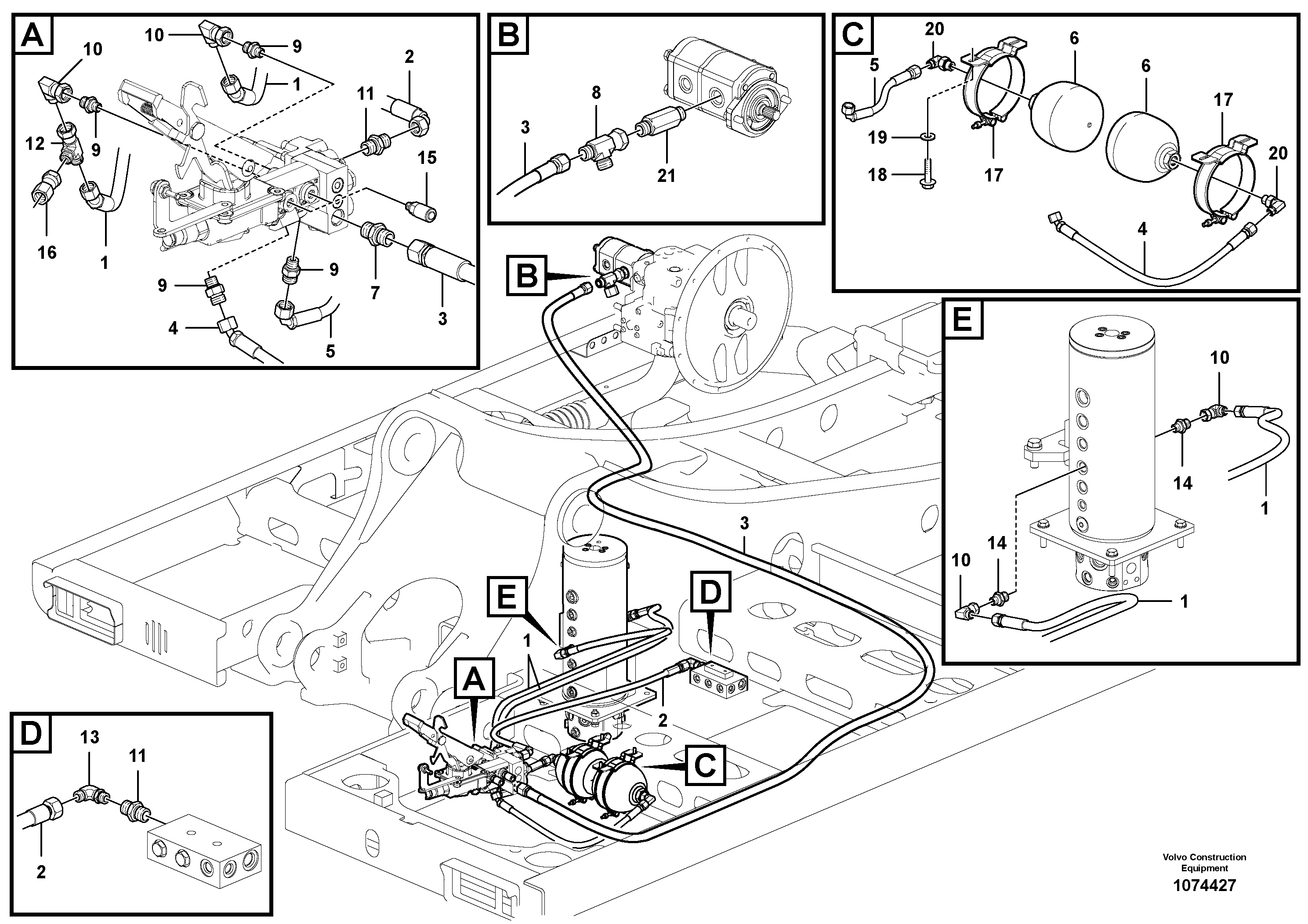 Timing gear casing VOE15801308 VOLVO