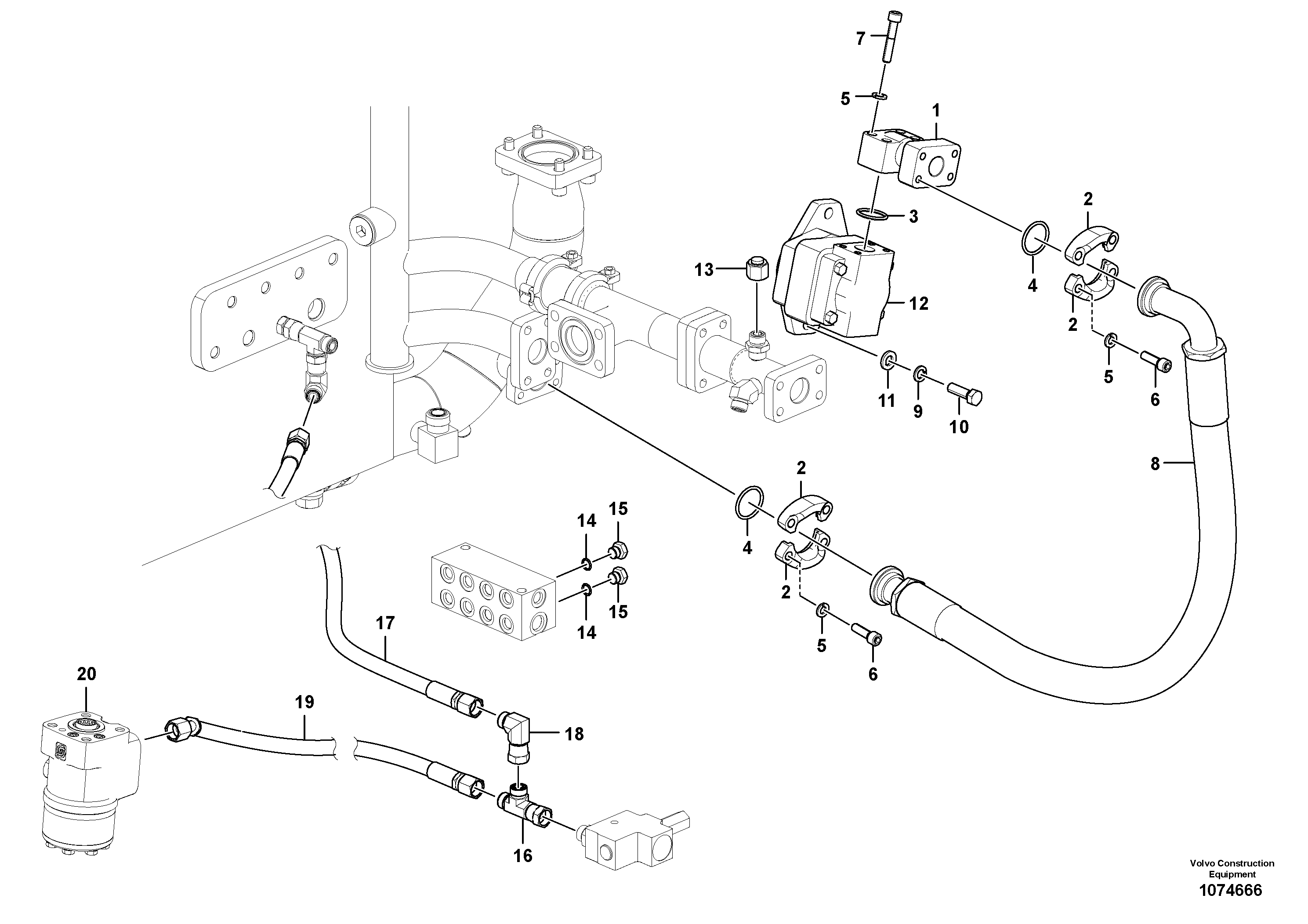 Timing gear casing VOE937265 VOLVO