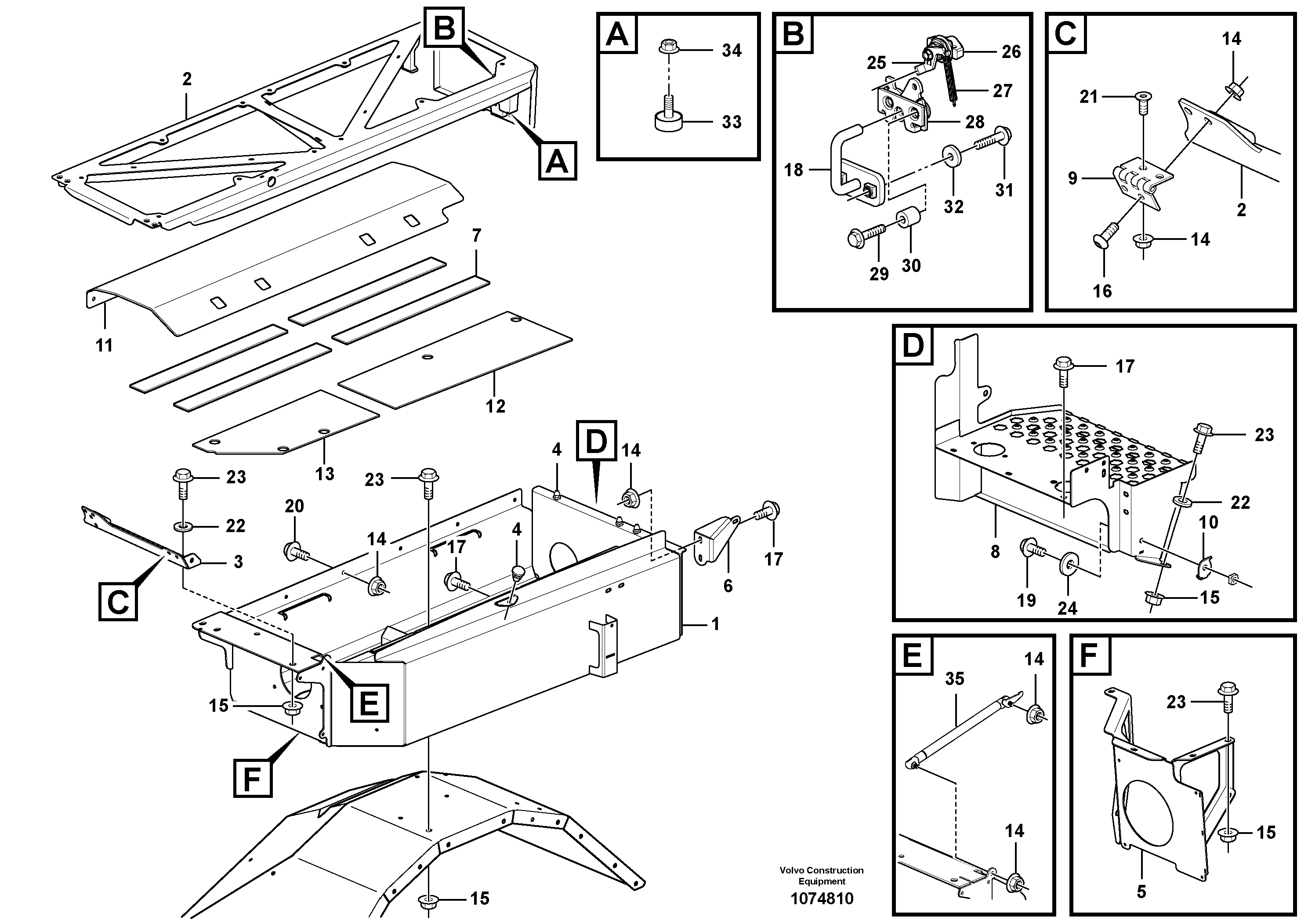 Seat frame VOE16850119 VOLVO
