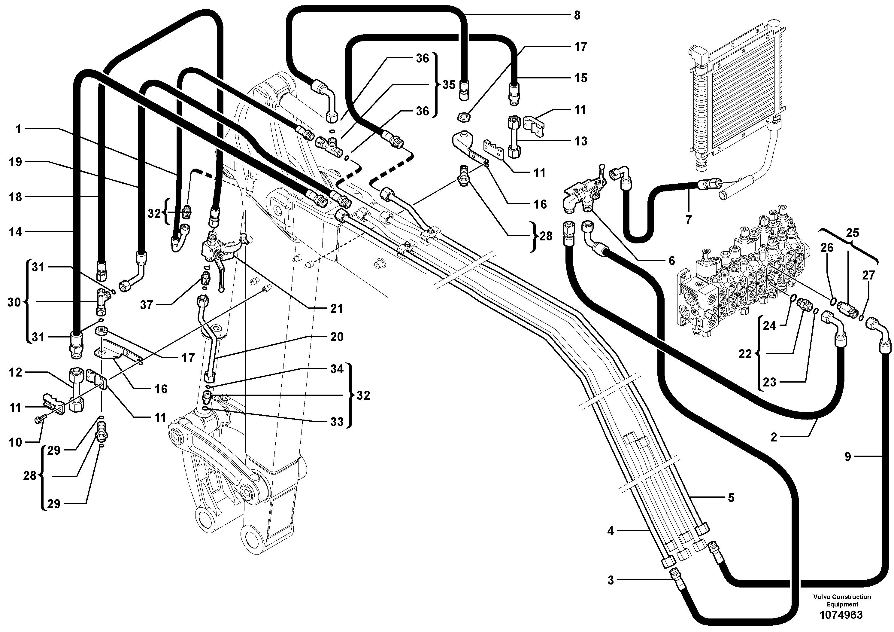 Timing gear casing VOE11803603 VOLVO