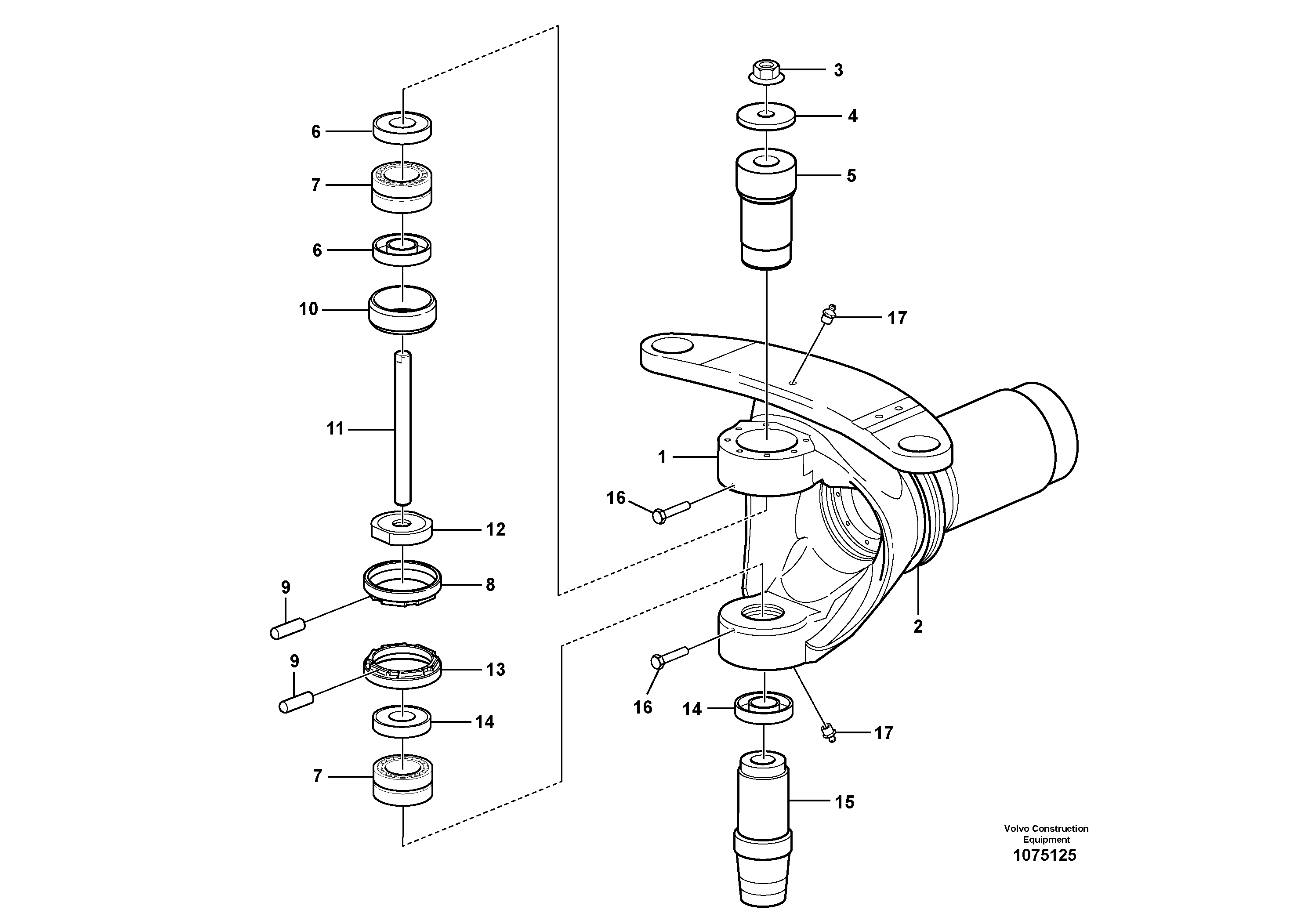 Tube assembly L.h. VOE962936 VOLVO