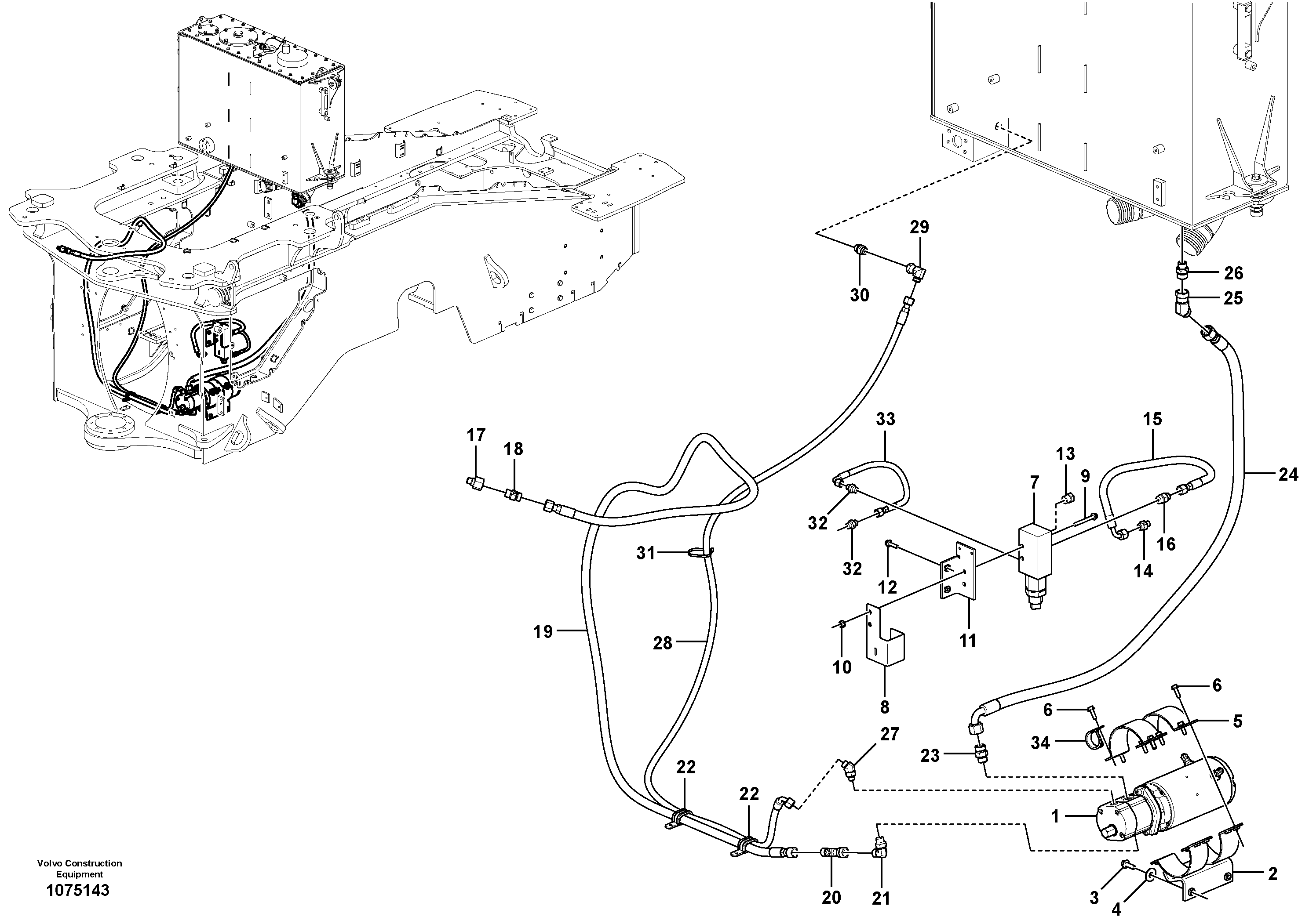 Timing gear casing VOE937968 VOLVO