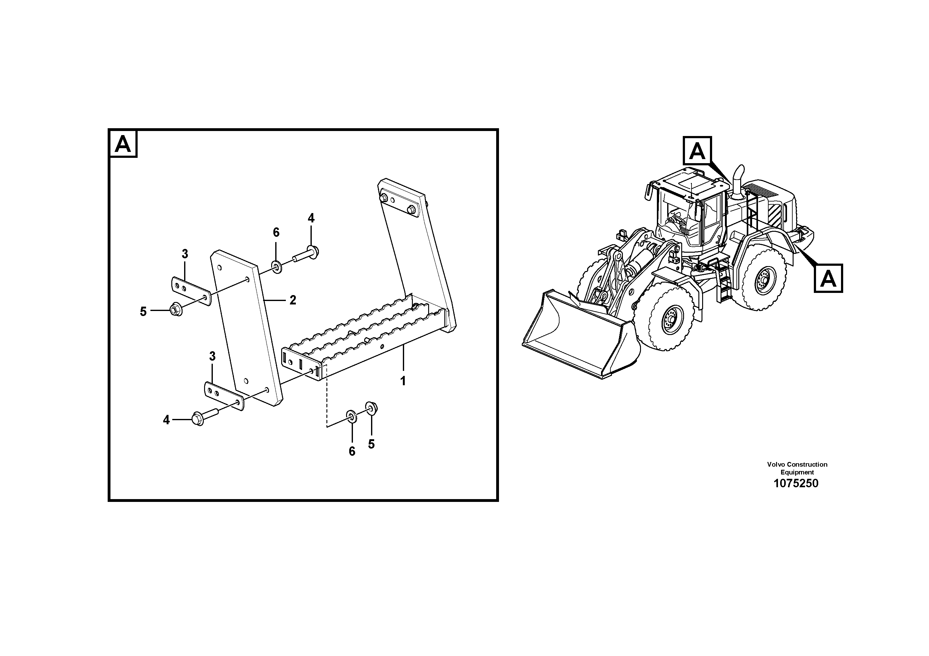 Pedal bracket L.h. VOE16693432 VOLVO
