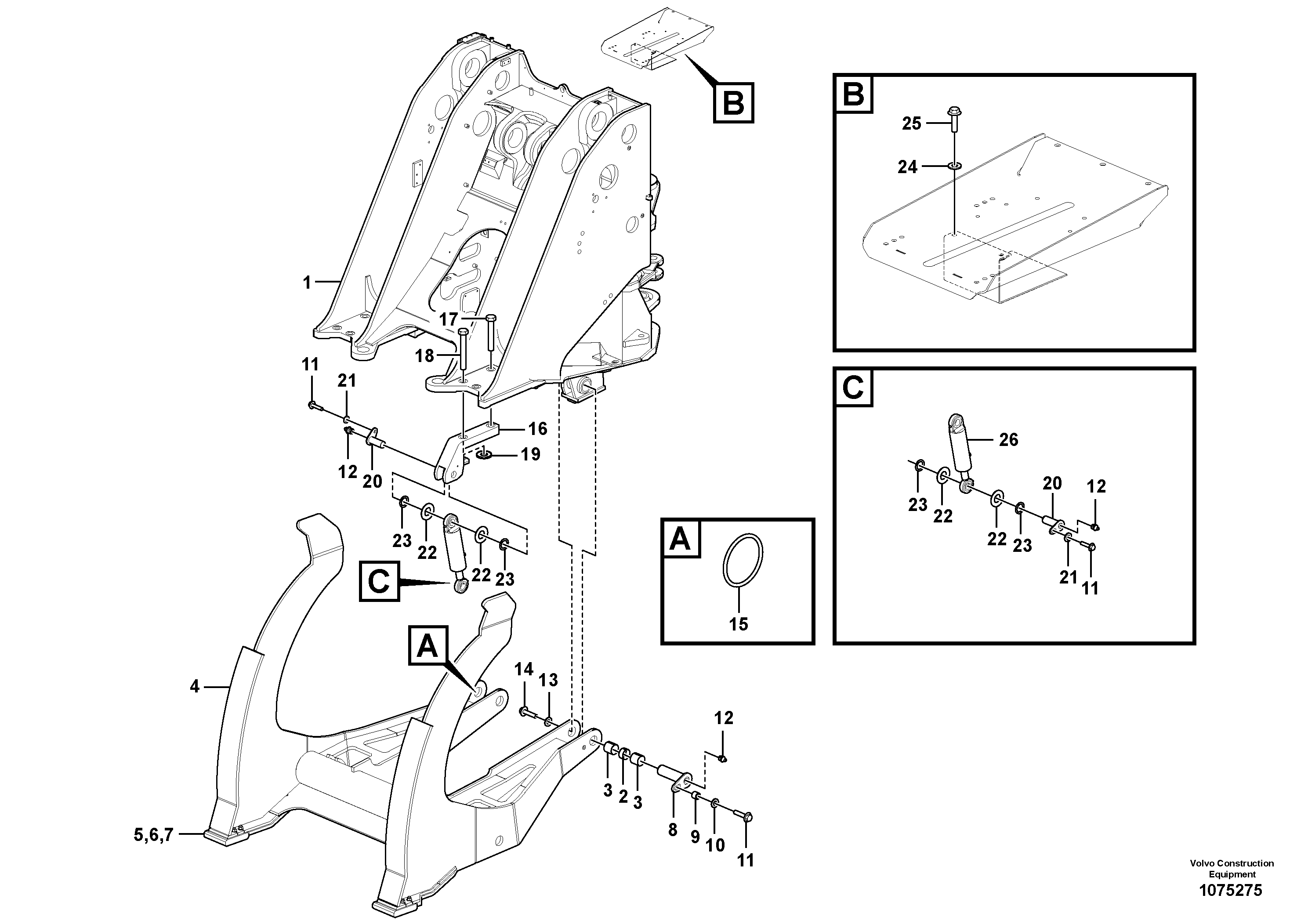 Front frame 16929676 VOLVO