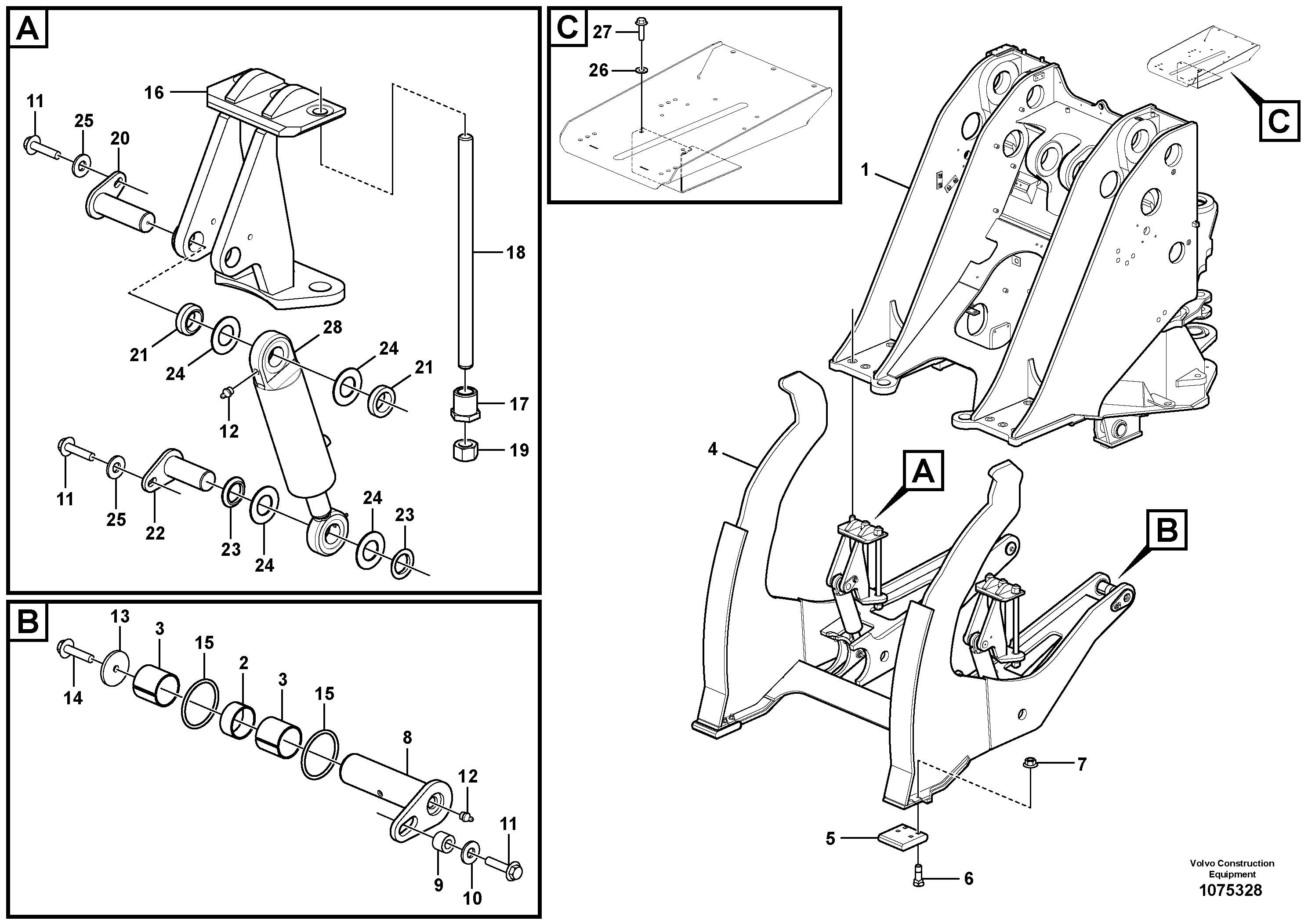 Front frame VOE16801140 VOLVO