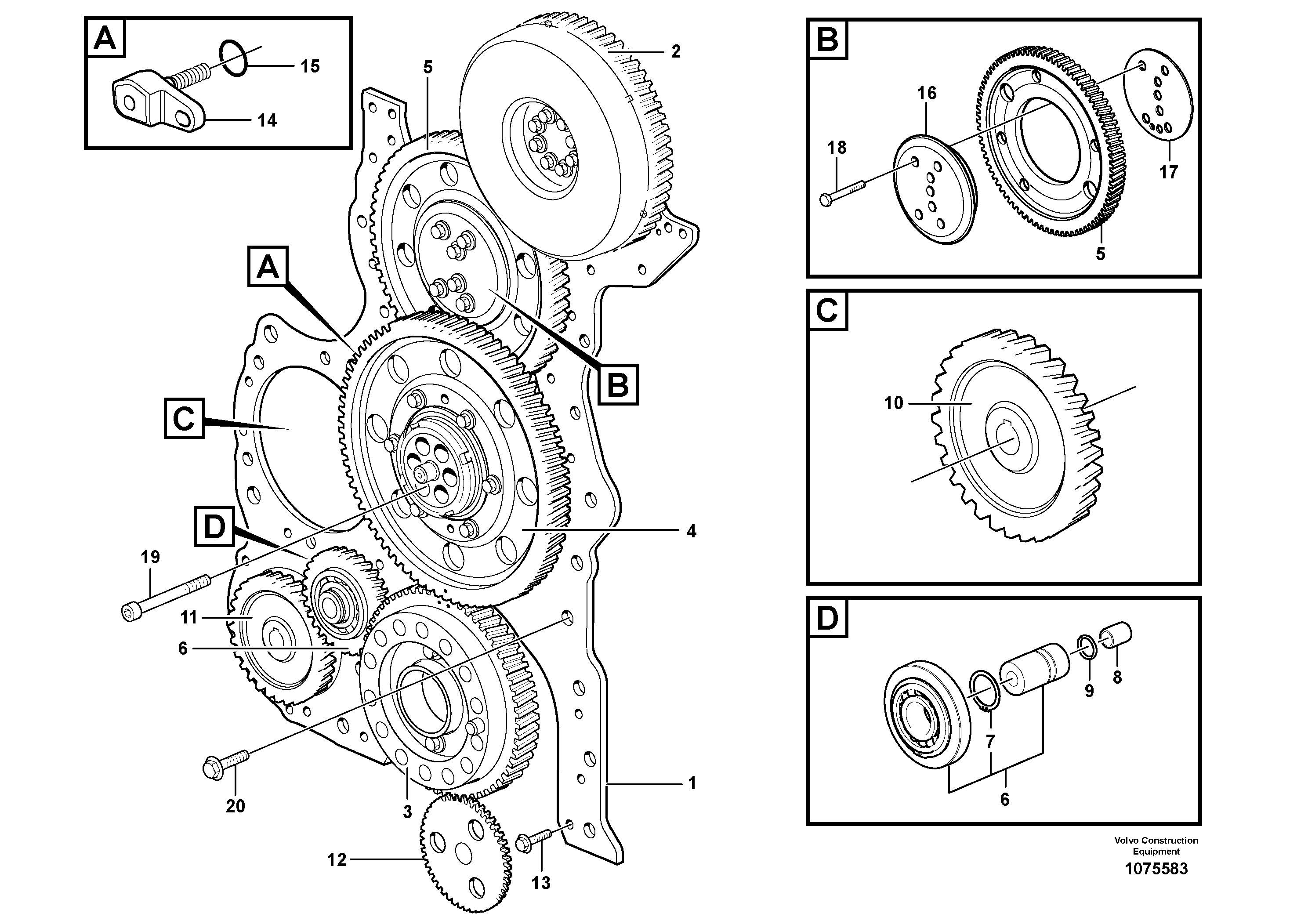 Idler Gear VOE22081685 VOLVO