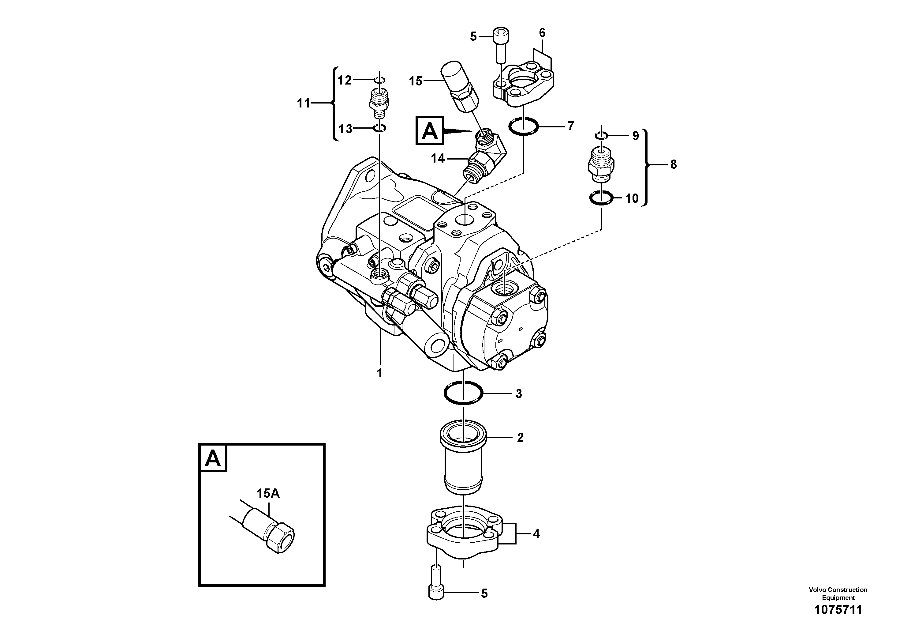 Timing gear casing VOE15621219 VOLVO