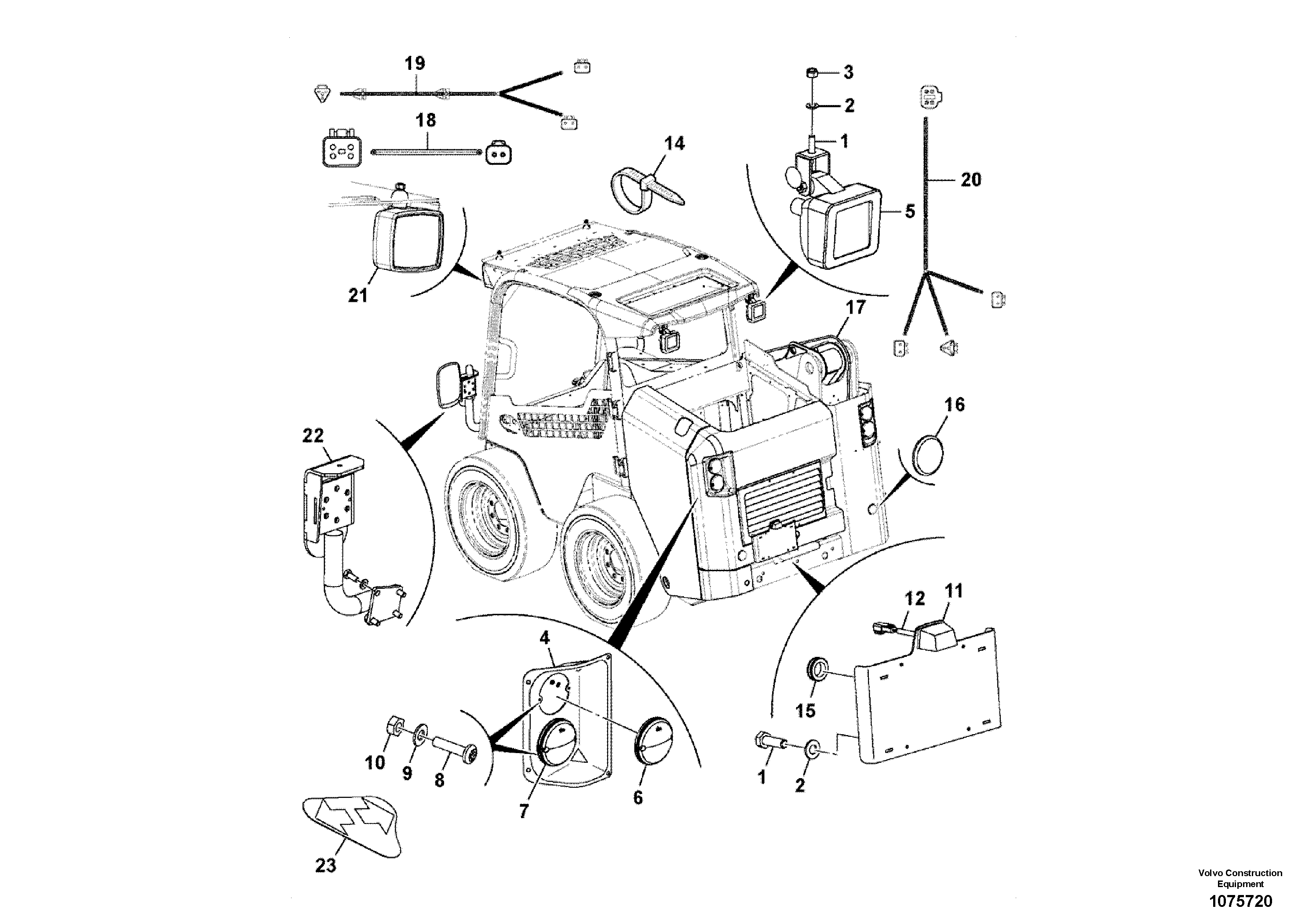 Headlamp VOE17232207 VOLVO