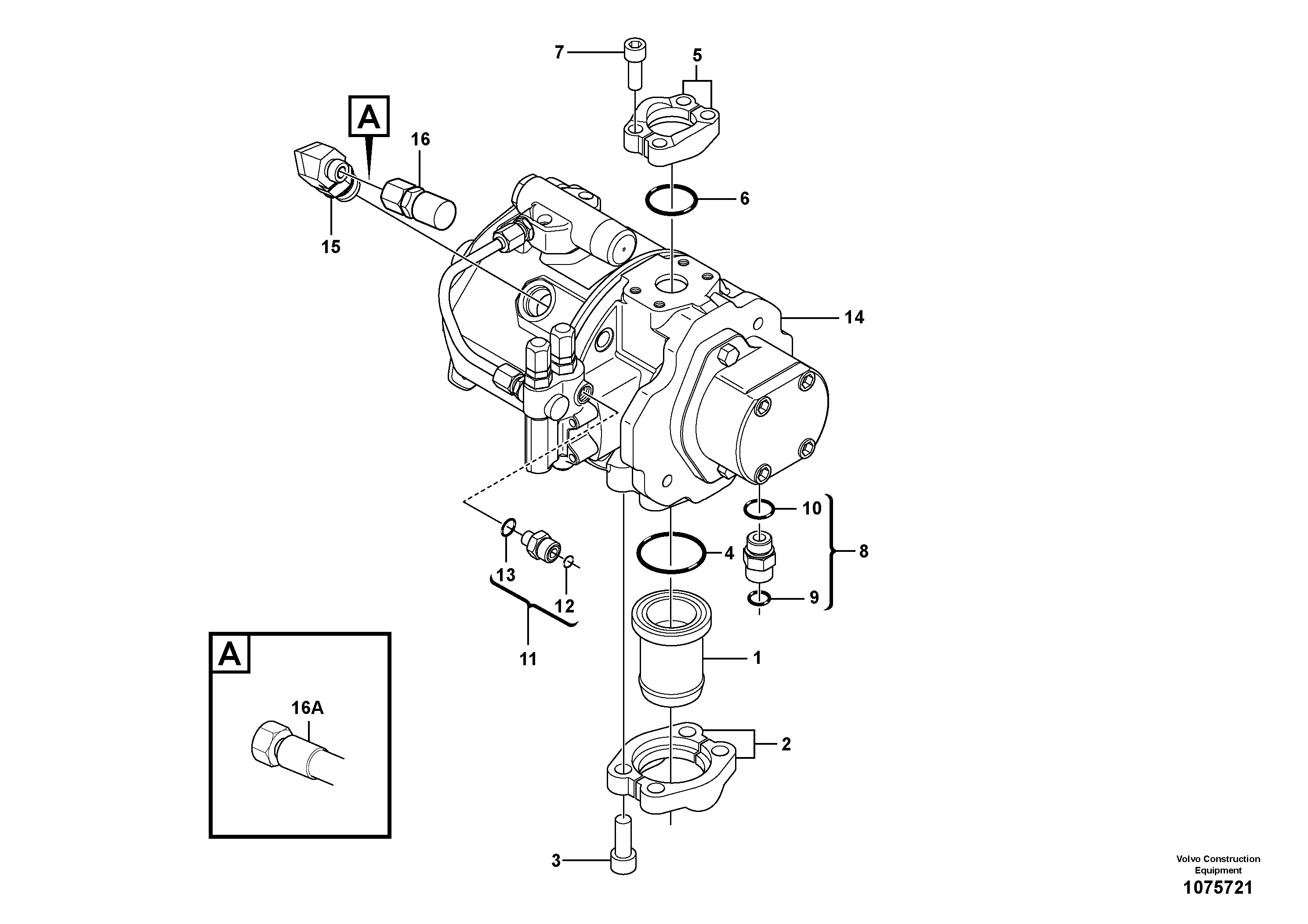 Timing gear casing VOE15622606 VOLVO