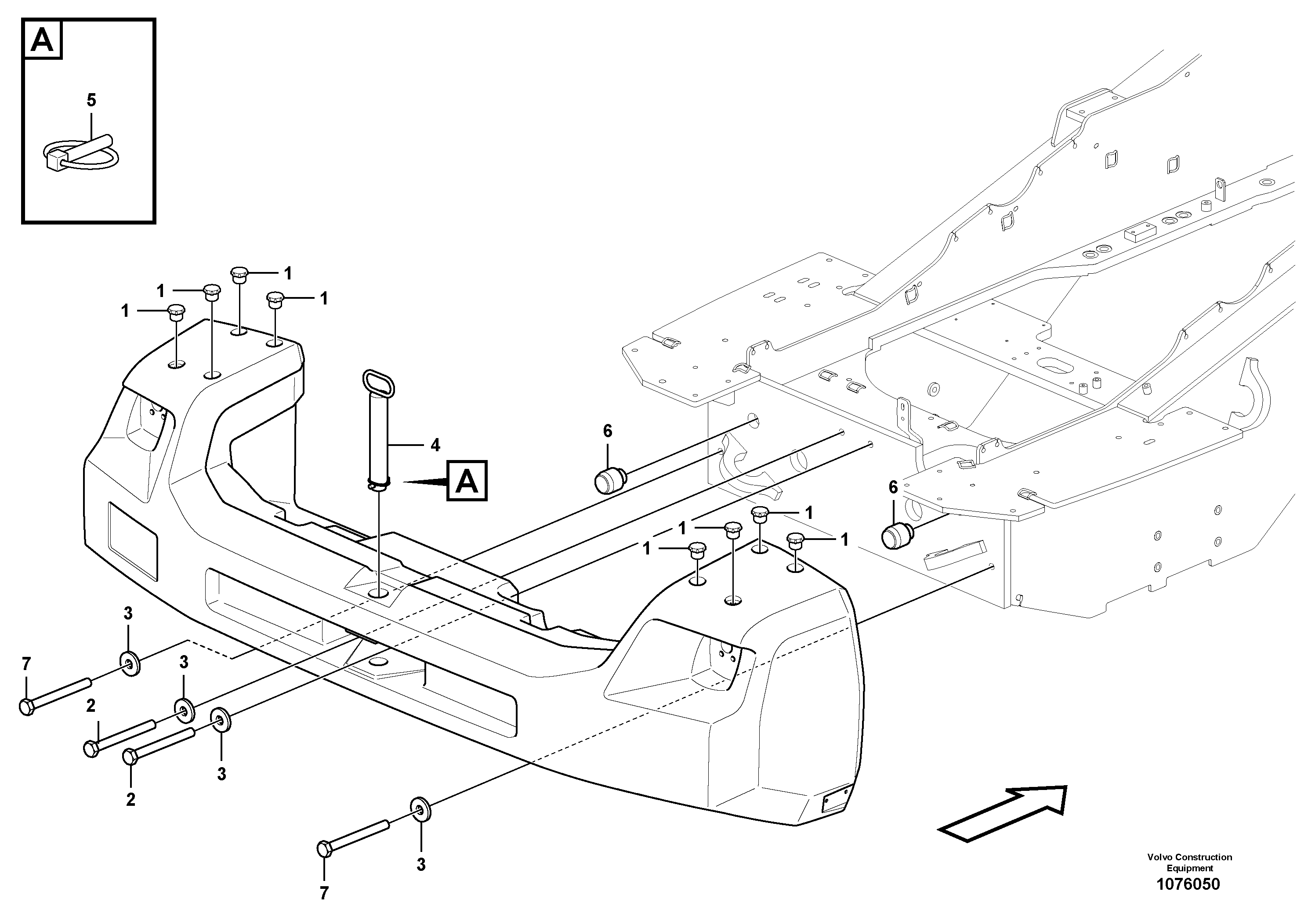 Mounting rail VOE16692875 VOLVO