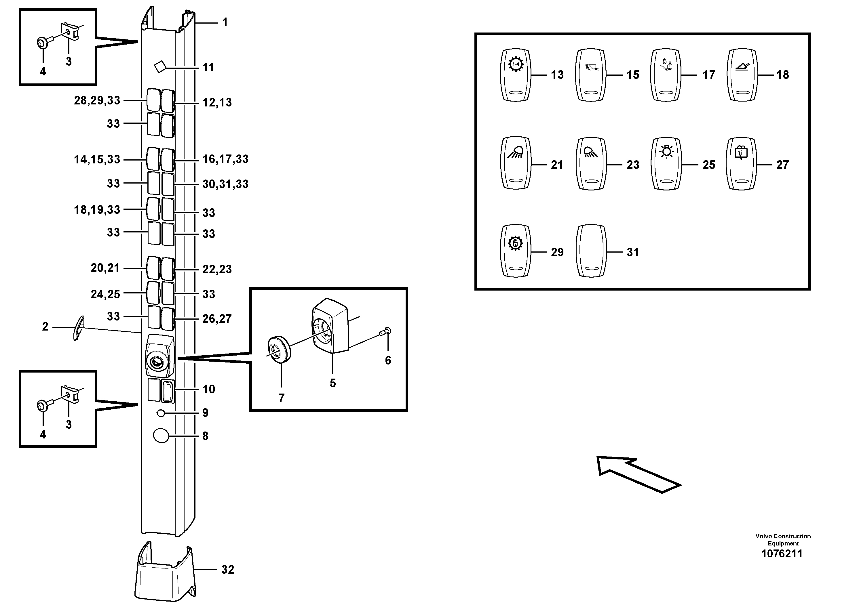 Telescopic Arm VOE17399917 VOLVO