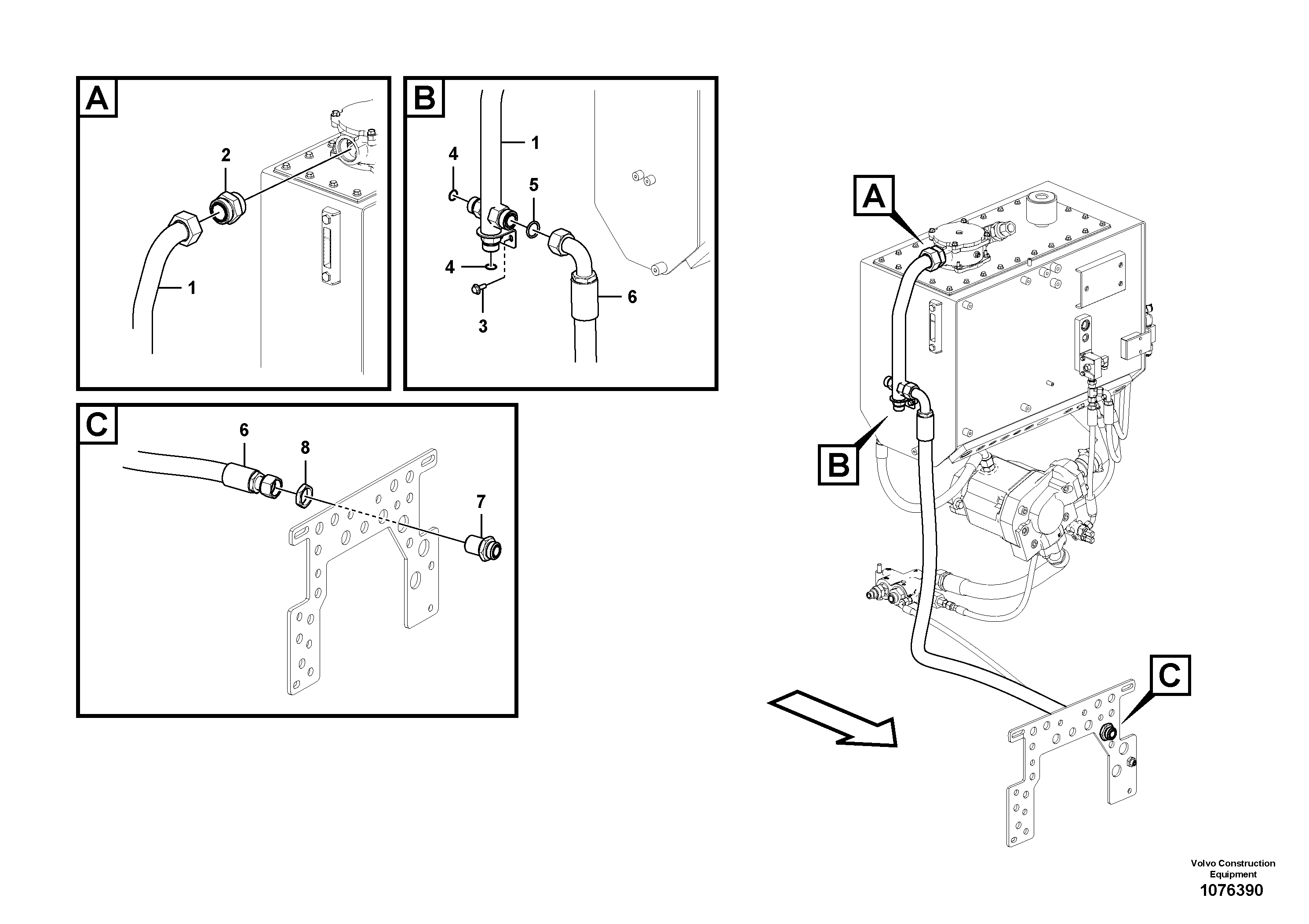 Hose assembly 16245934 VOLVO