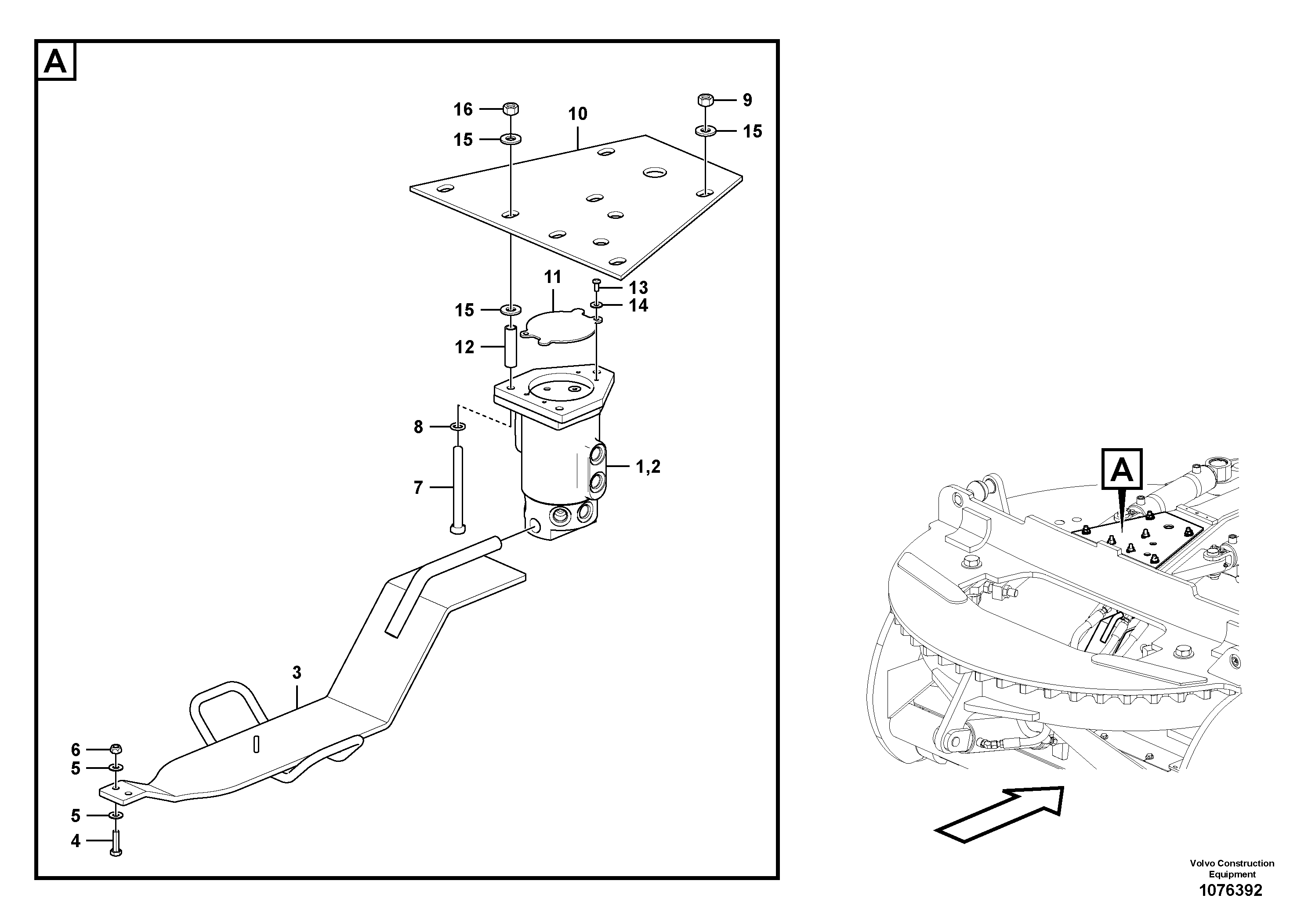 Mounting rail VOE983915 VOLVO