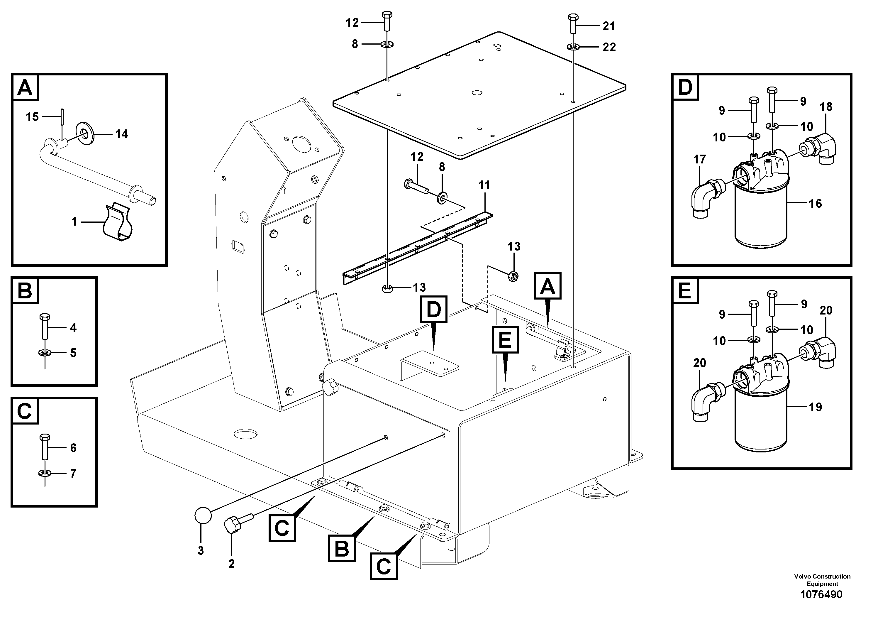 Mounting rail RM95101804 VOLVO