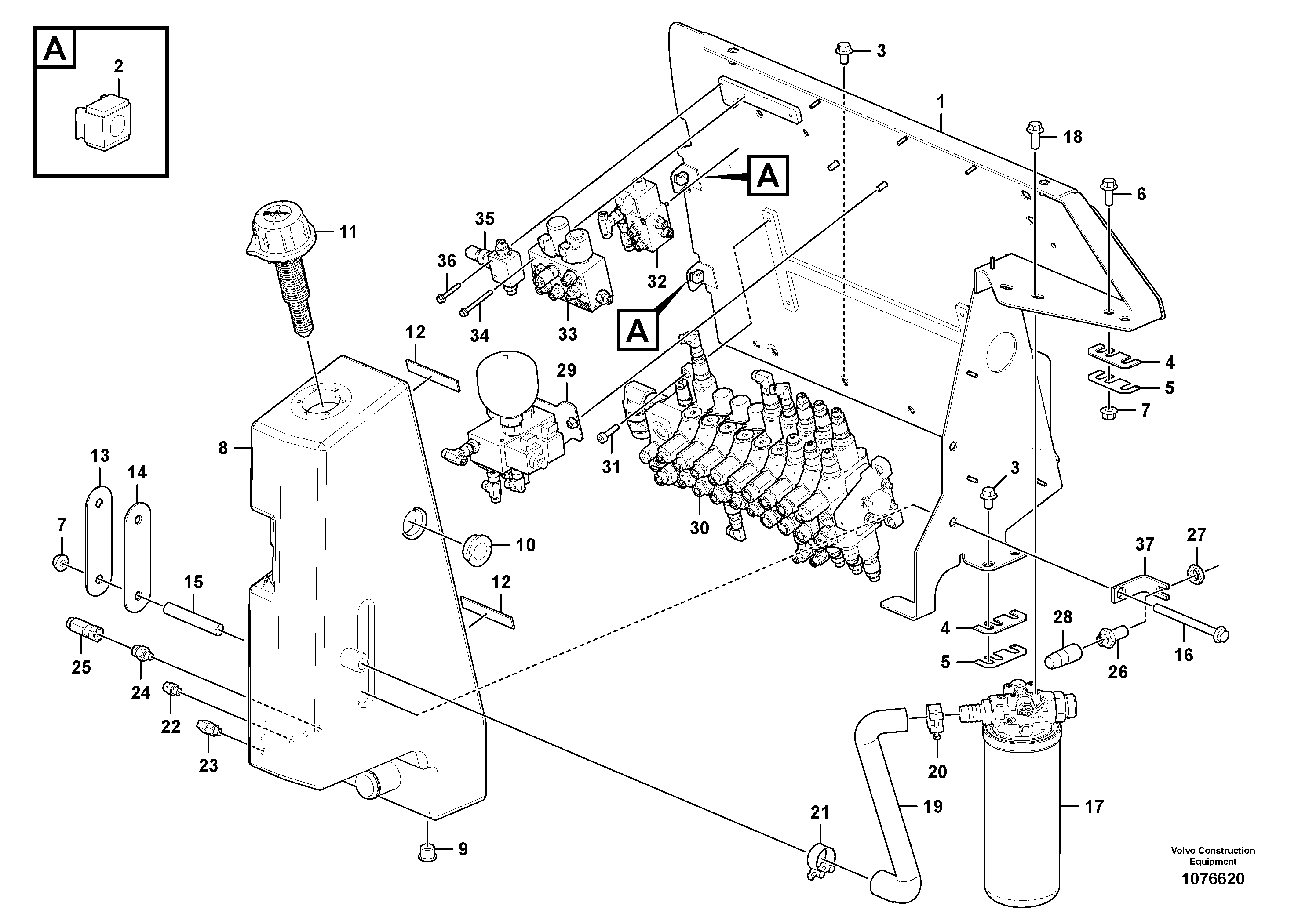 Seat frame VOE15664159 VOLVO