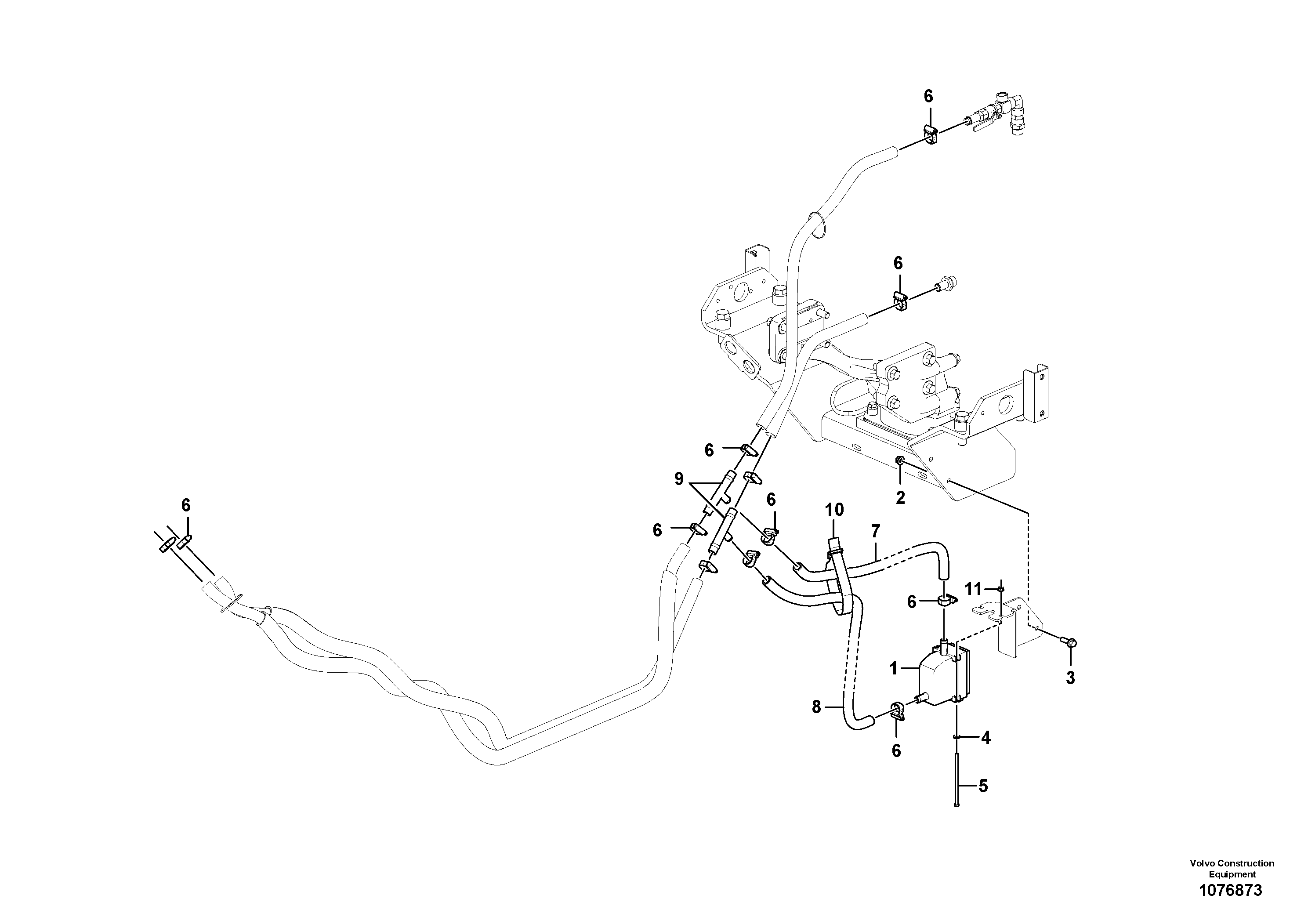 Mounting rail VOE955290 VOLVO
