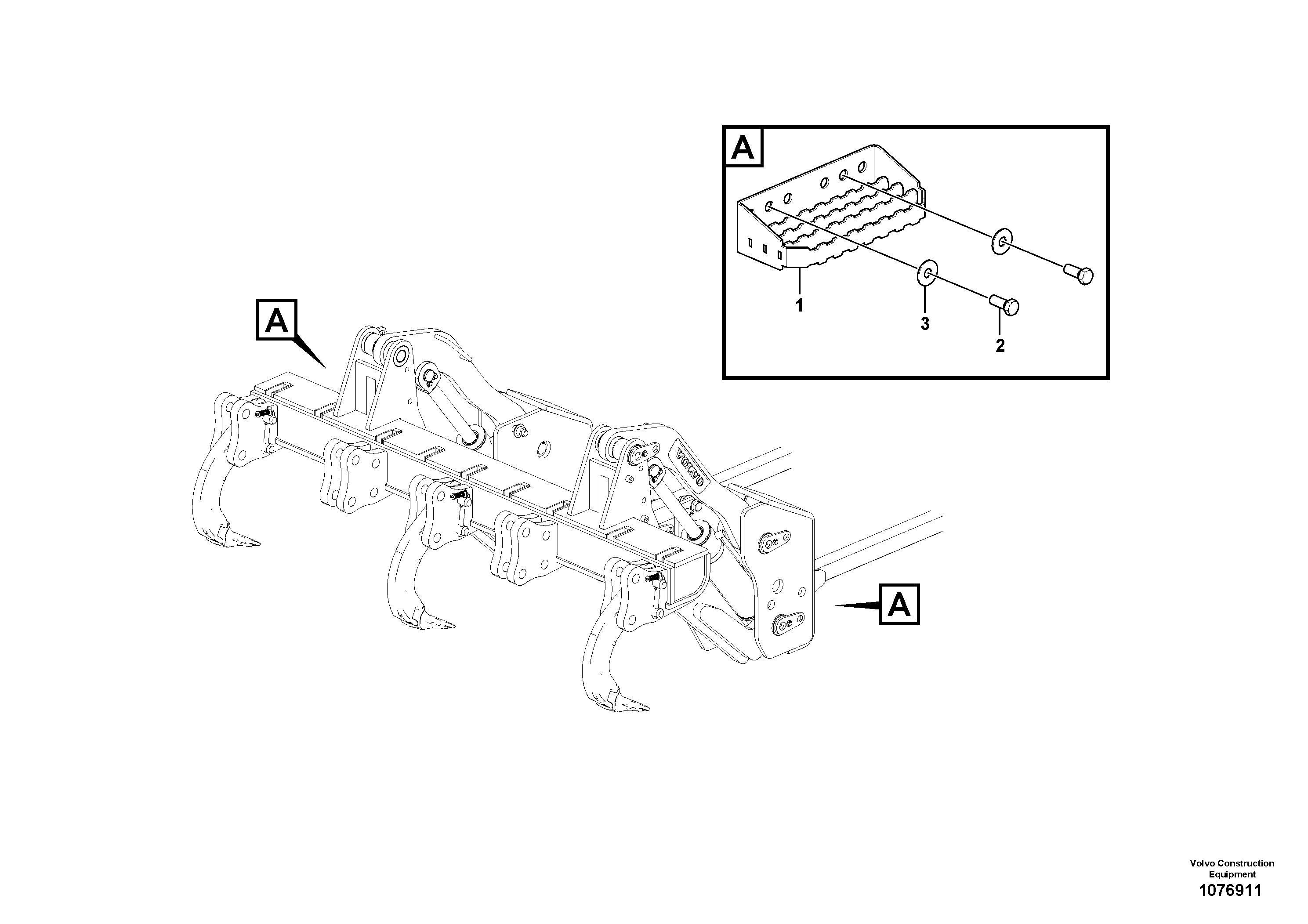 Pedal bracket R.h. VOE12748150 VOLVO