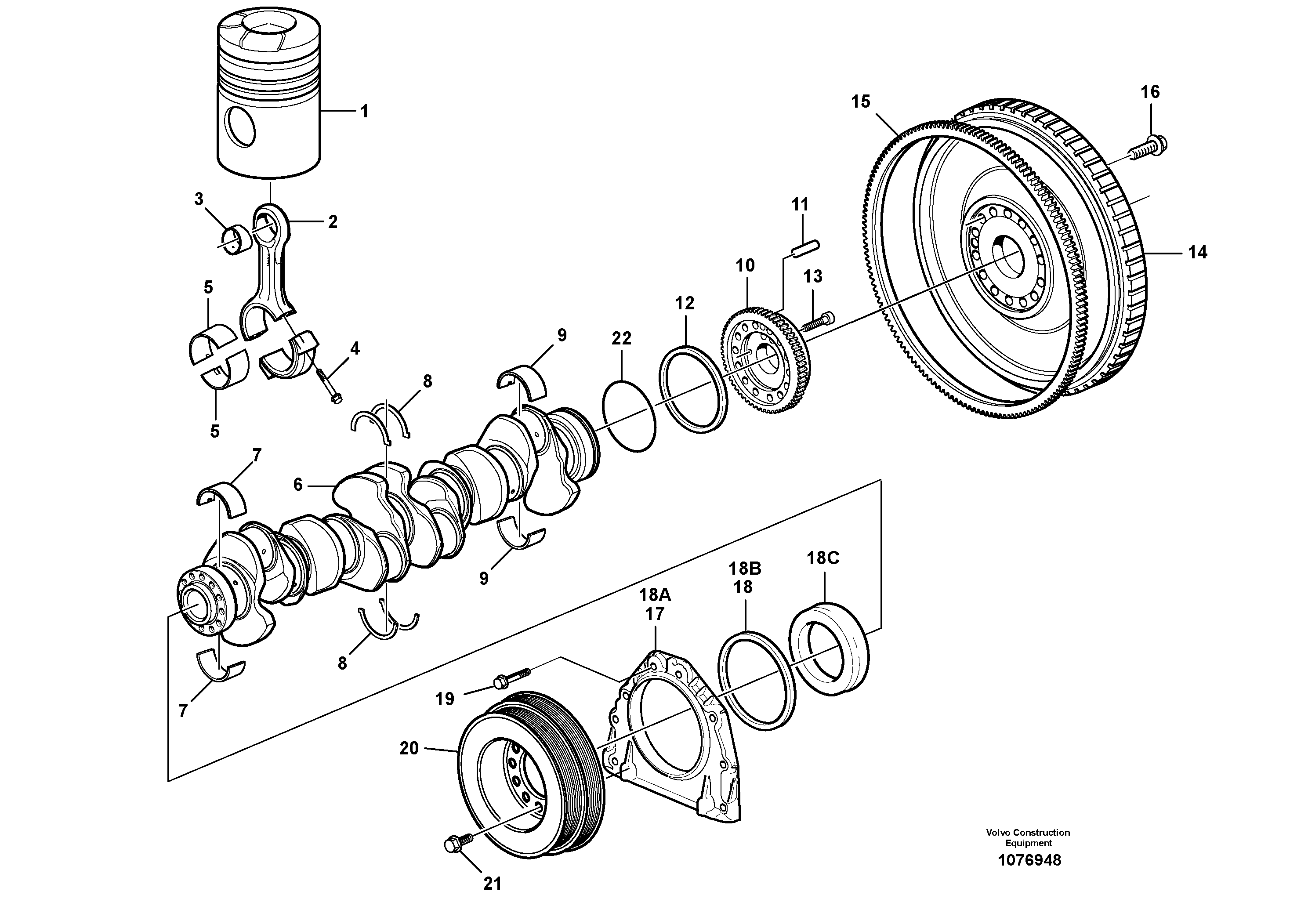 Рабочий фонарь, передний VOE20565408 VOLVO