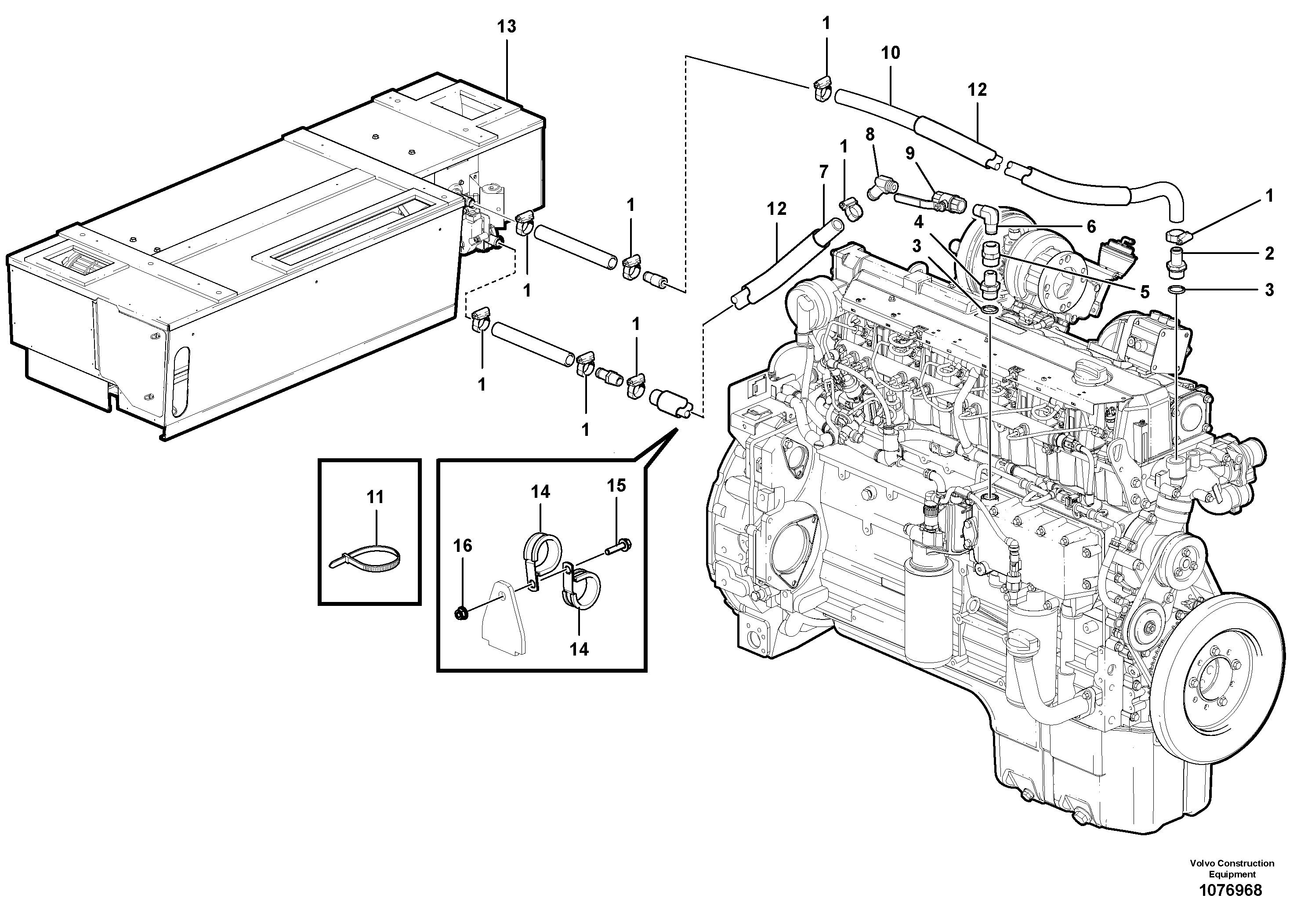 Water pump ger VOE992063 VOLVO