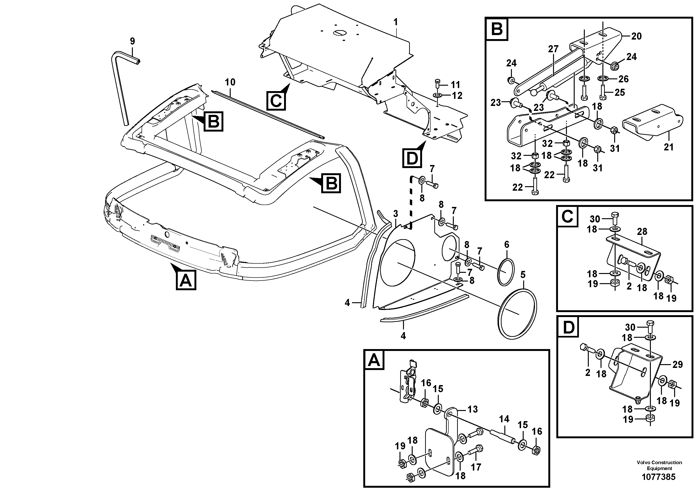 Attaching plate VOE15212585 VOLVO