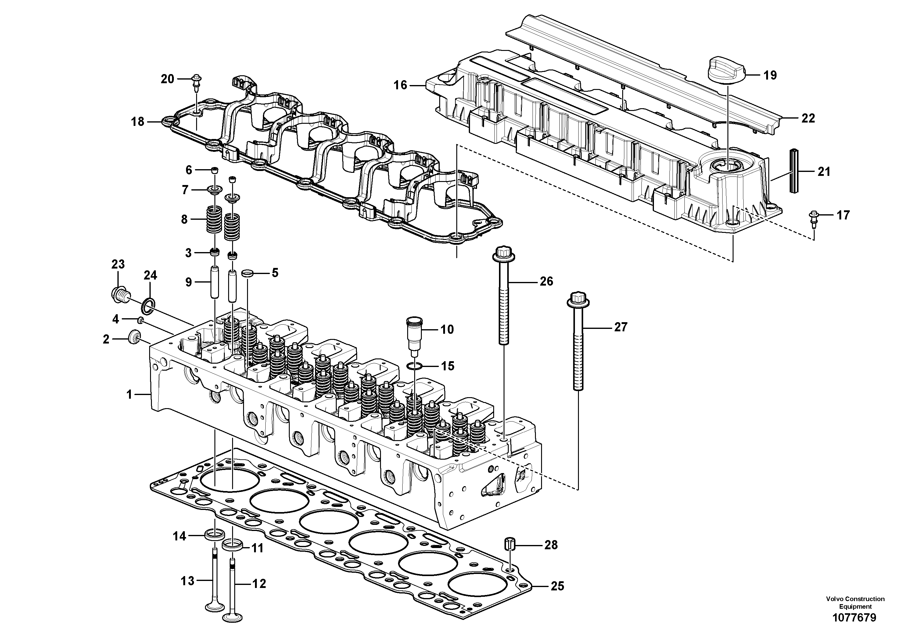 Cylinder head VOE22804280 VOLVO