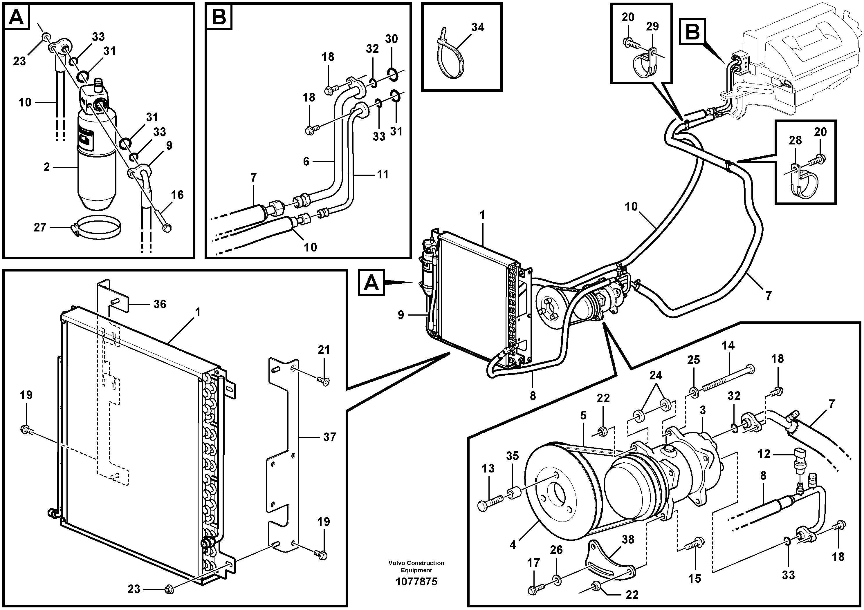 Timing gear casing VOE16222292 VOLVO