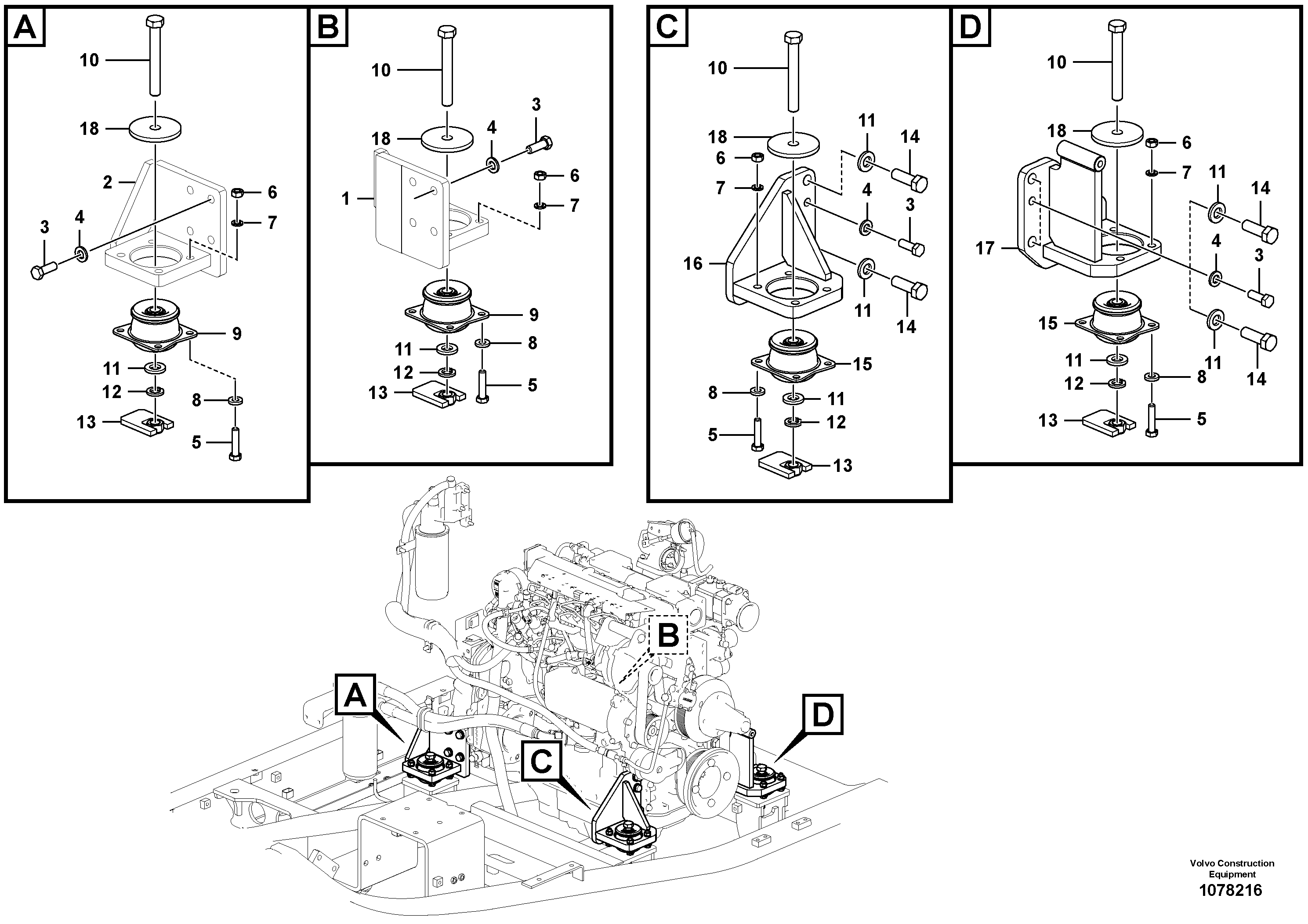 Seat frame VOE14656989 VOLVO