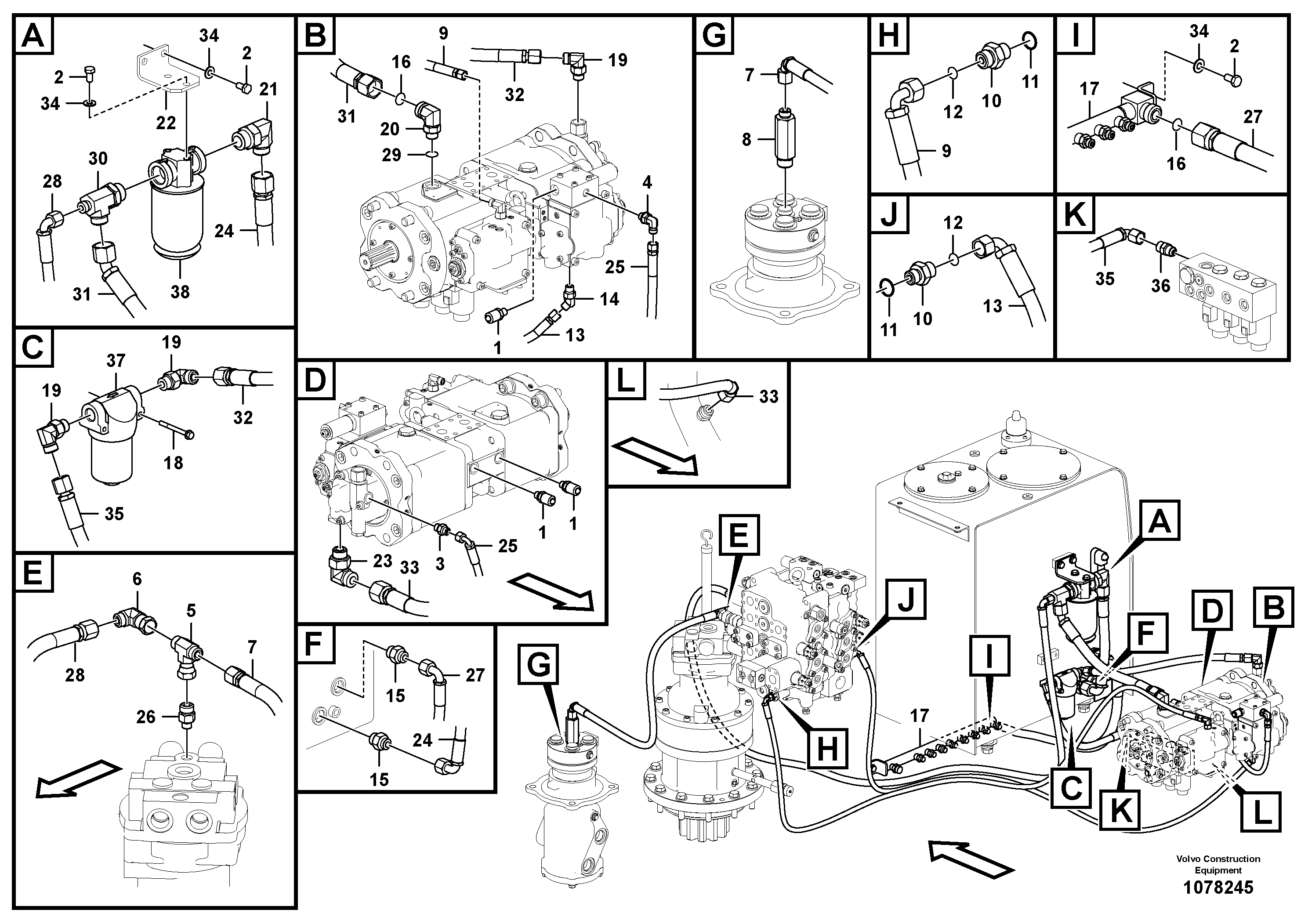 Timing gear casing VOE15801057 VOLVO