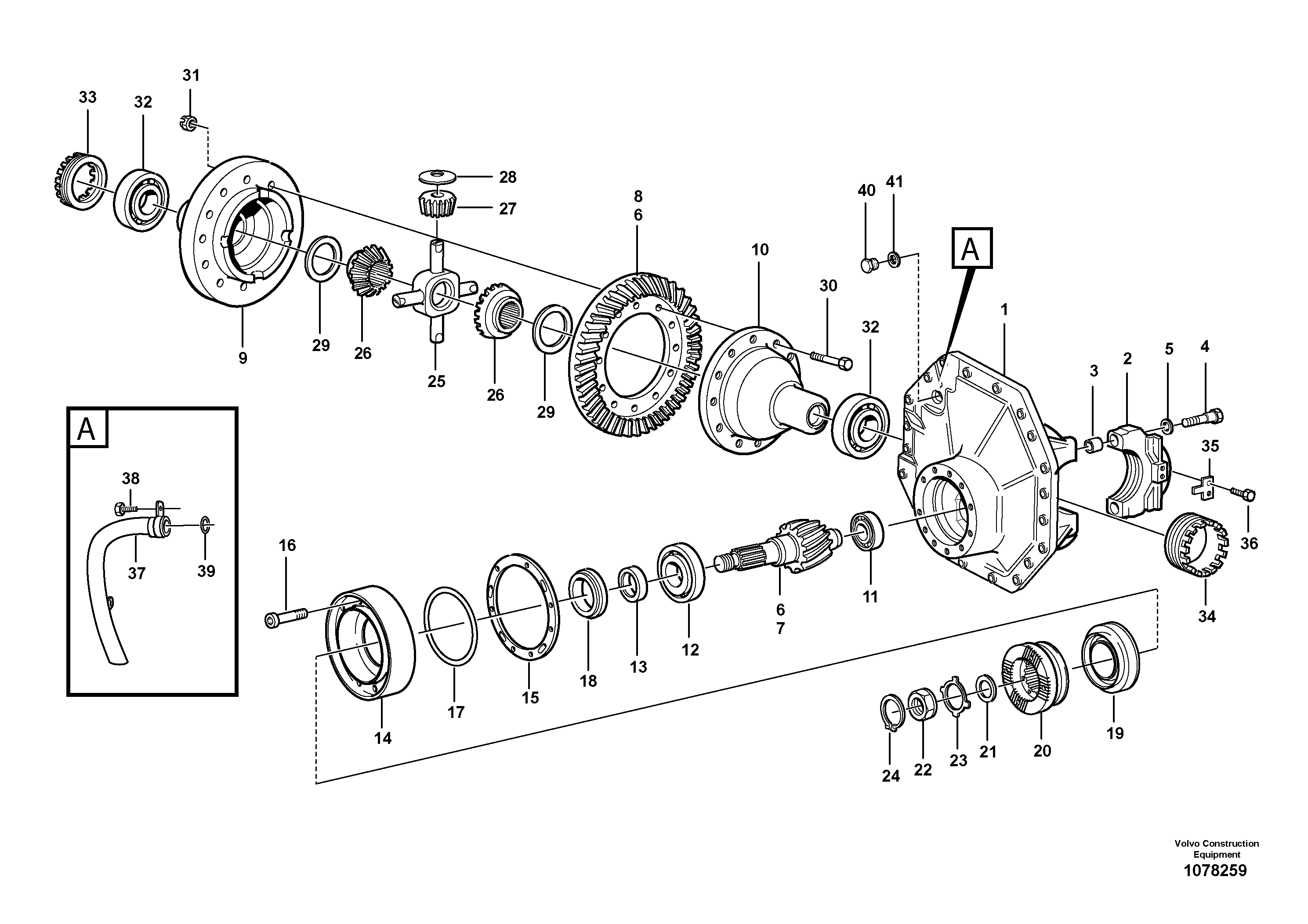 Pinion Bearing VOE11071982 VOLVO