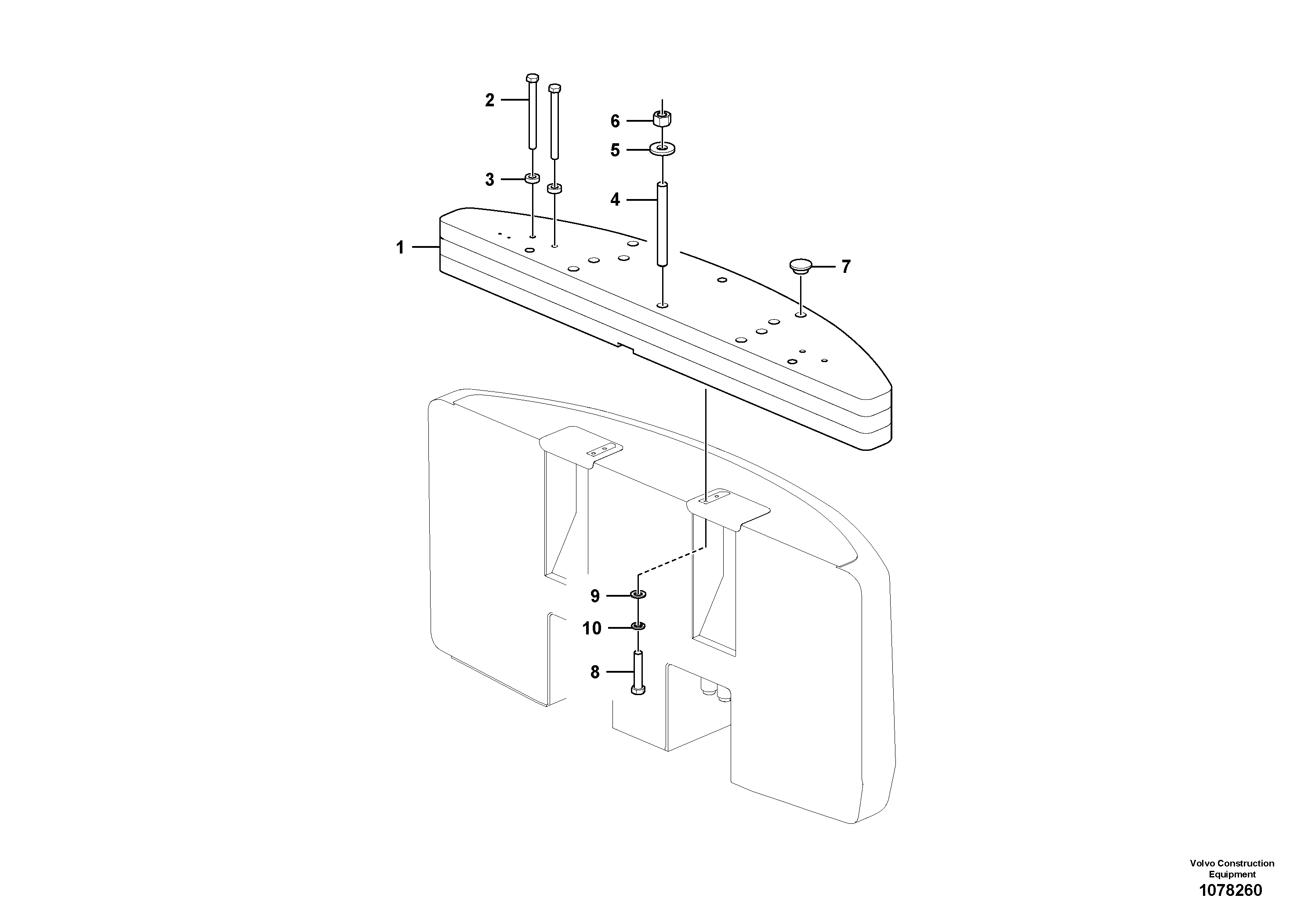 Mounting rail VOE992982 VOLVO