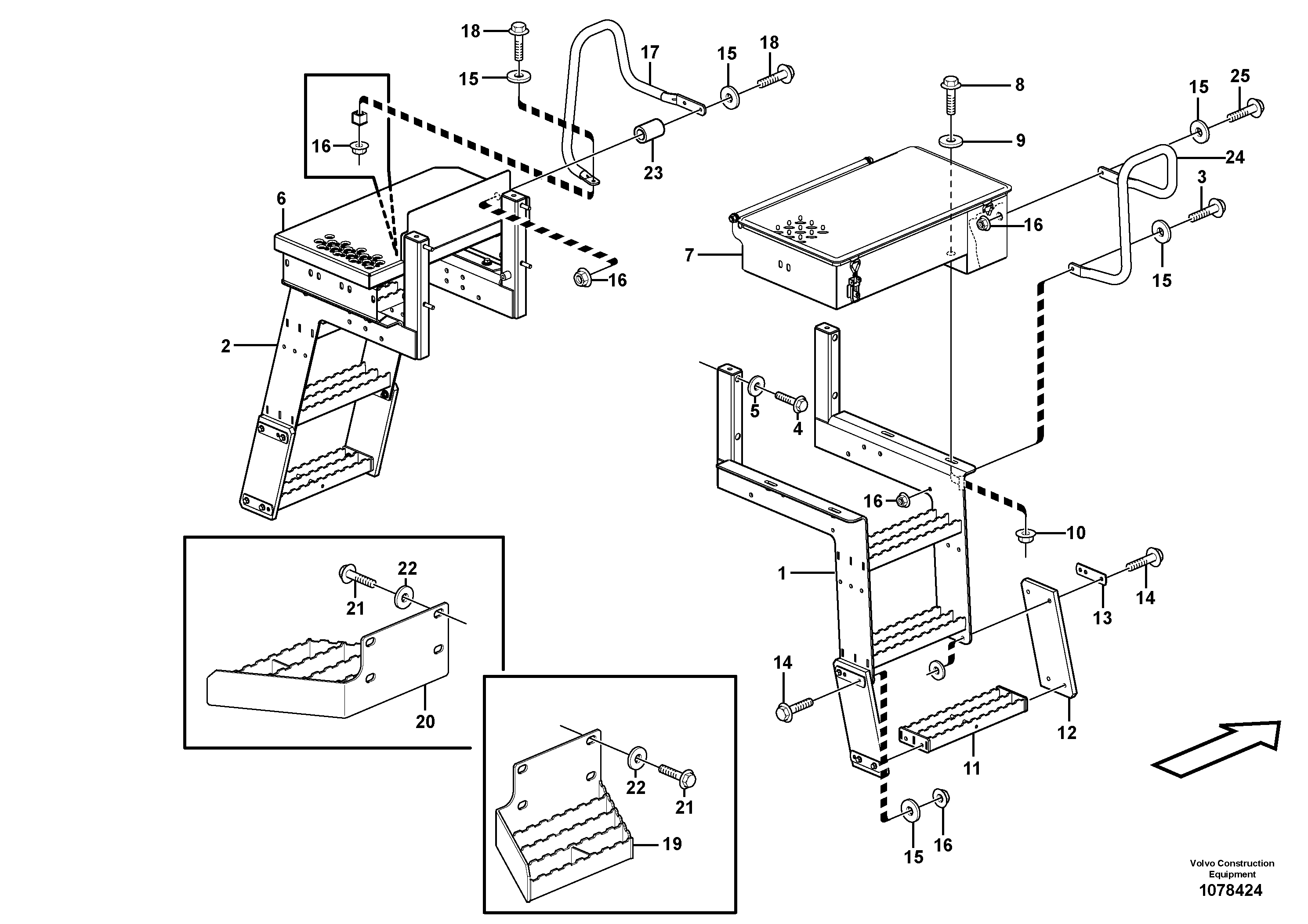 Pedal bracket L.h. VOE16826237 VOLVO
