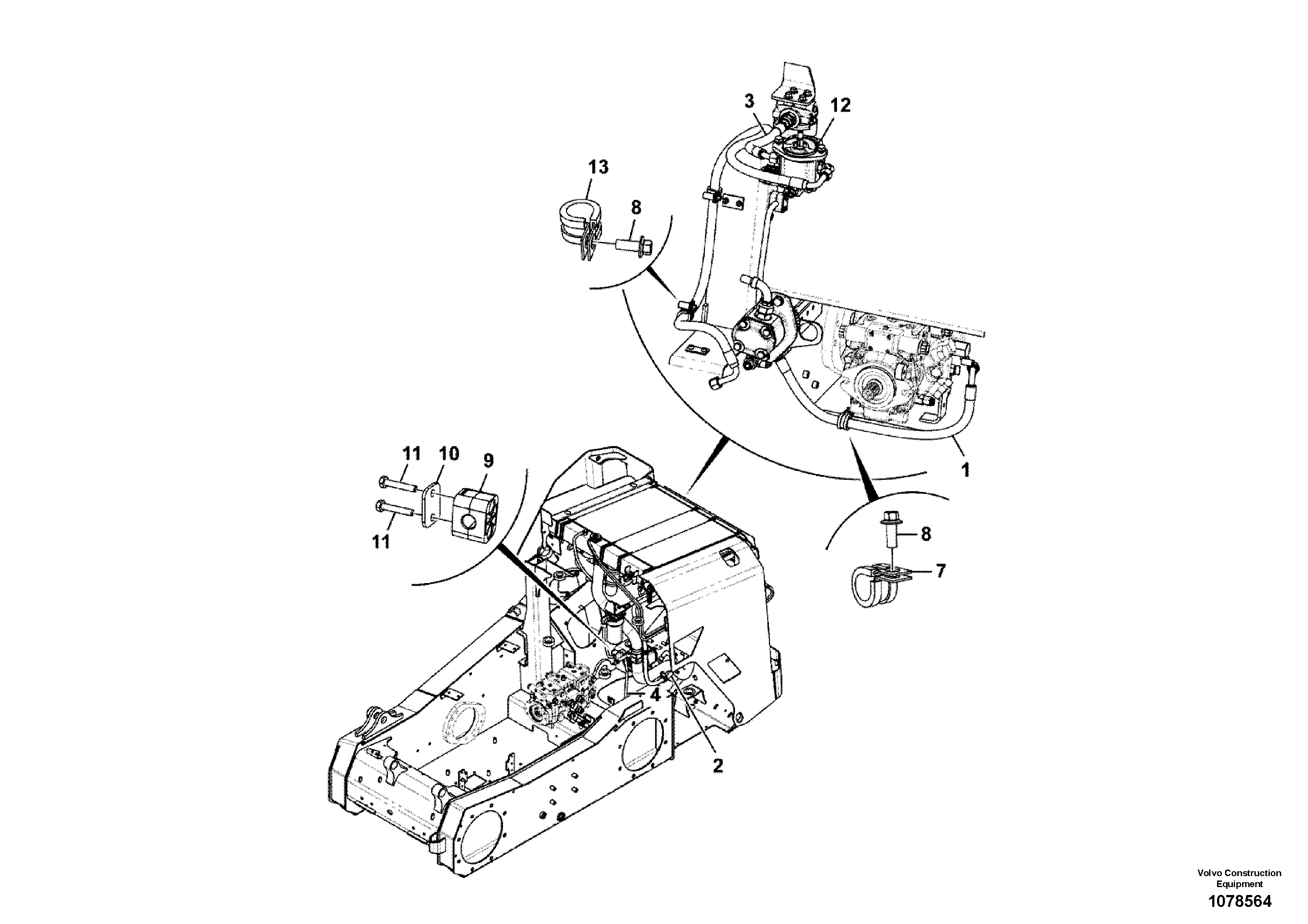 Timing gear casing VOE17298402 VOLVO