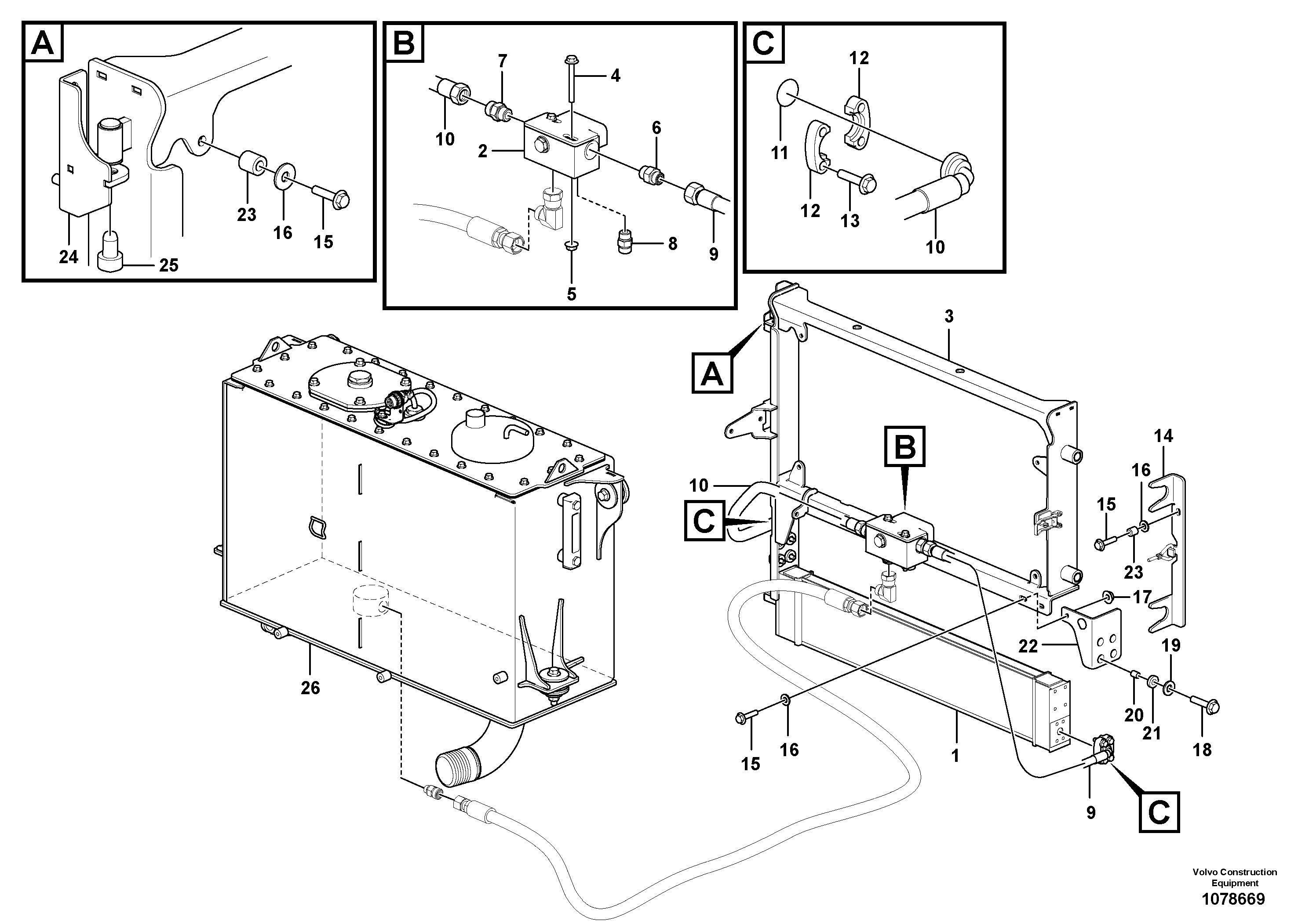 Seat frame VOE16675004 VOLVO