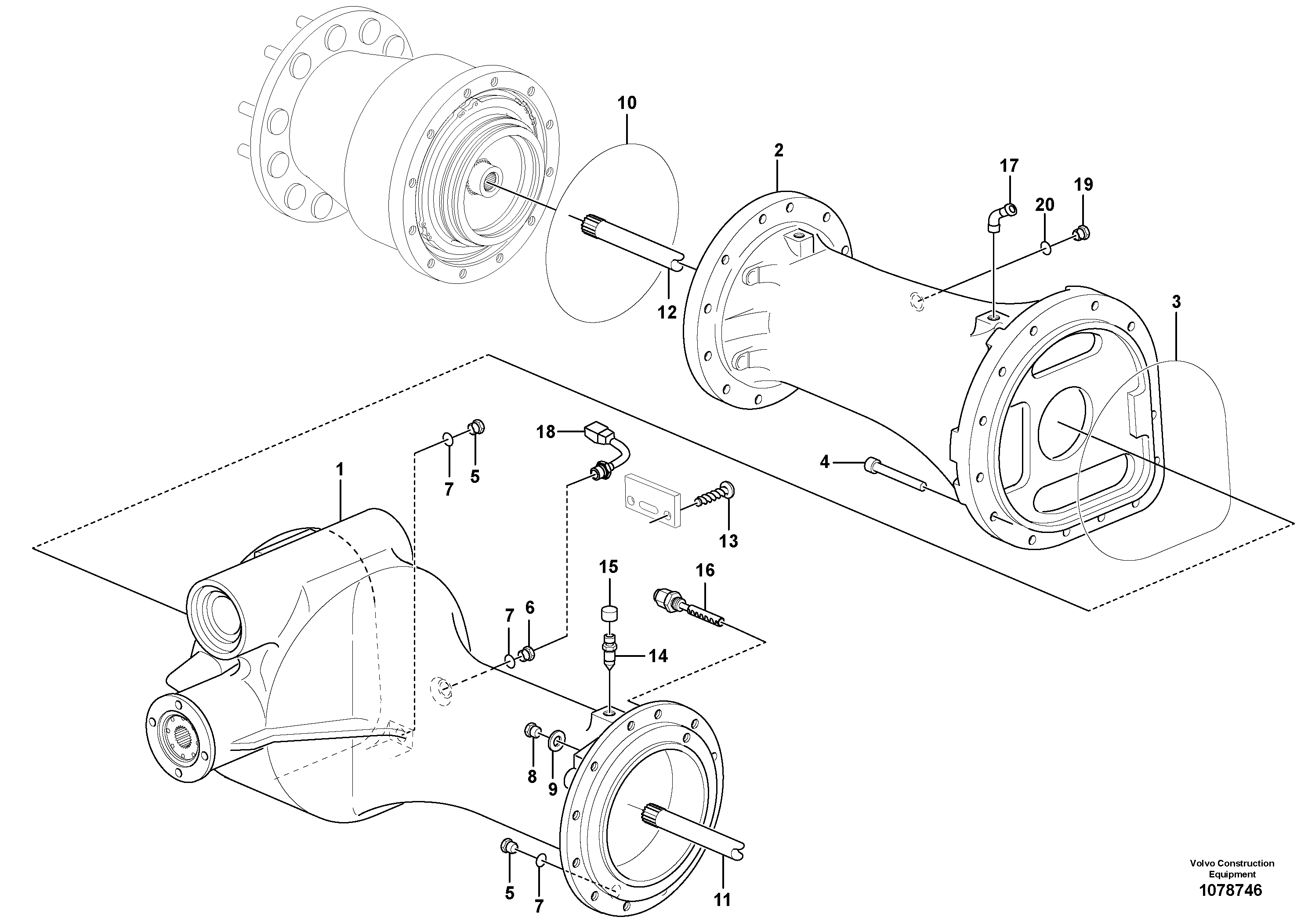 Axle Casing VOE15198082 VOLVO