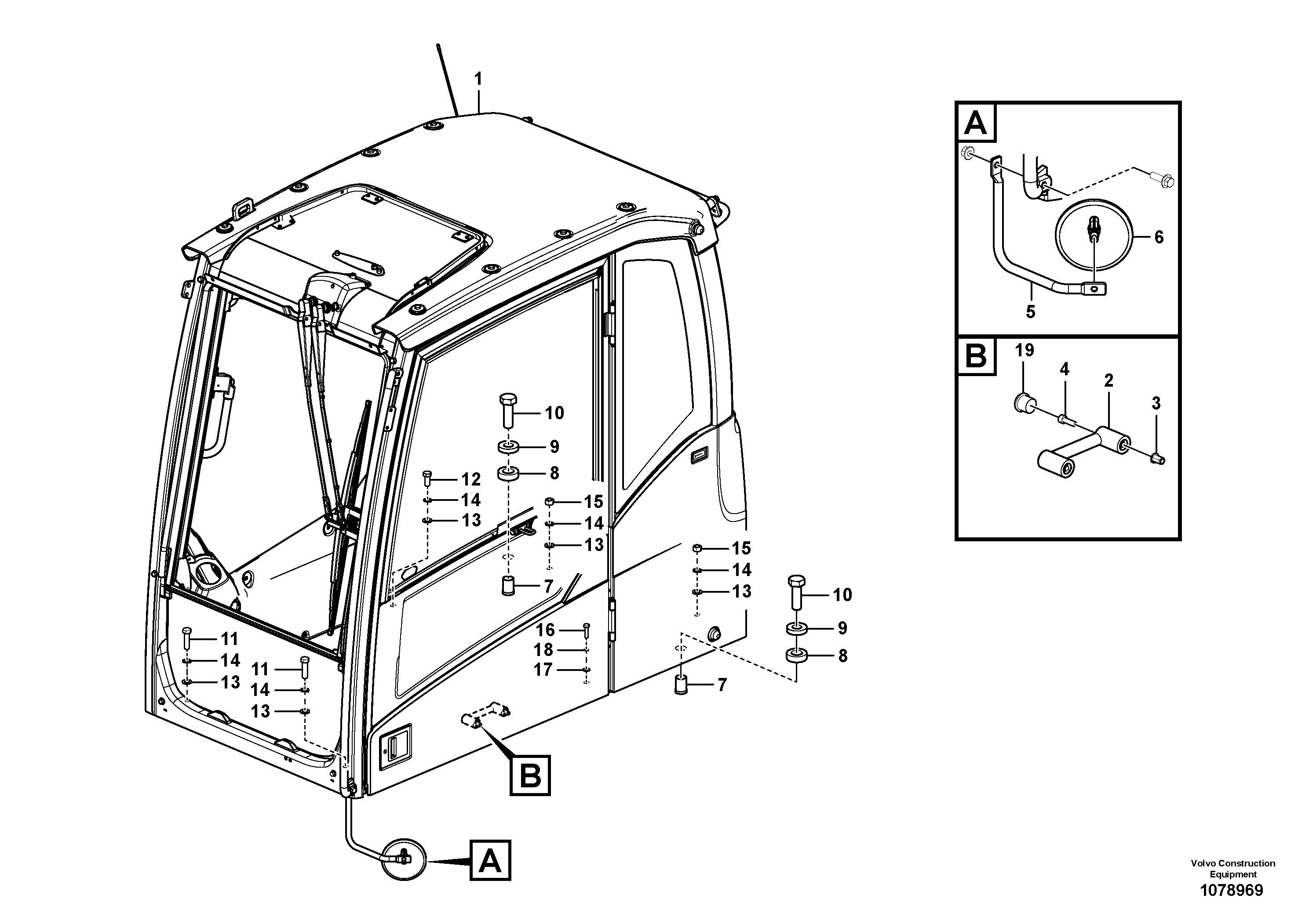 Mounting rail VOE60110043 VOLVO