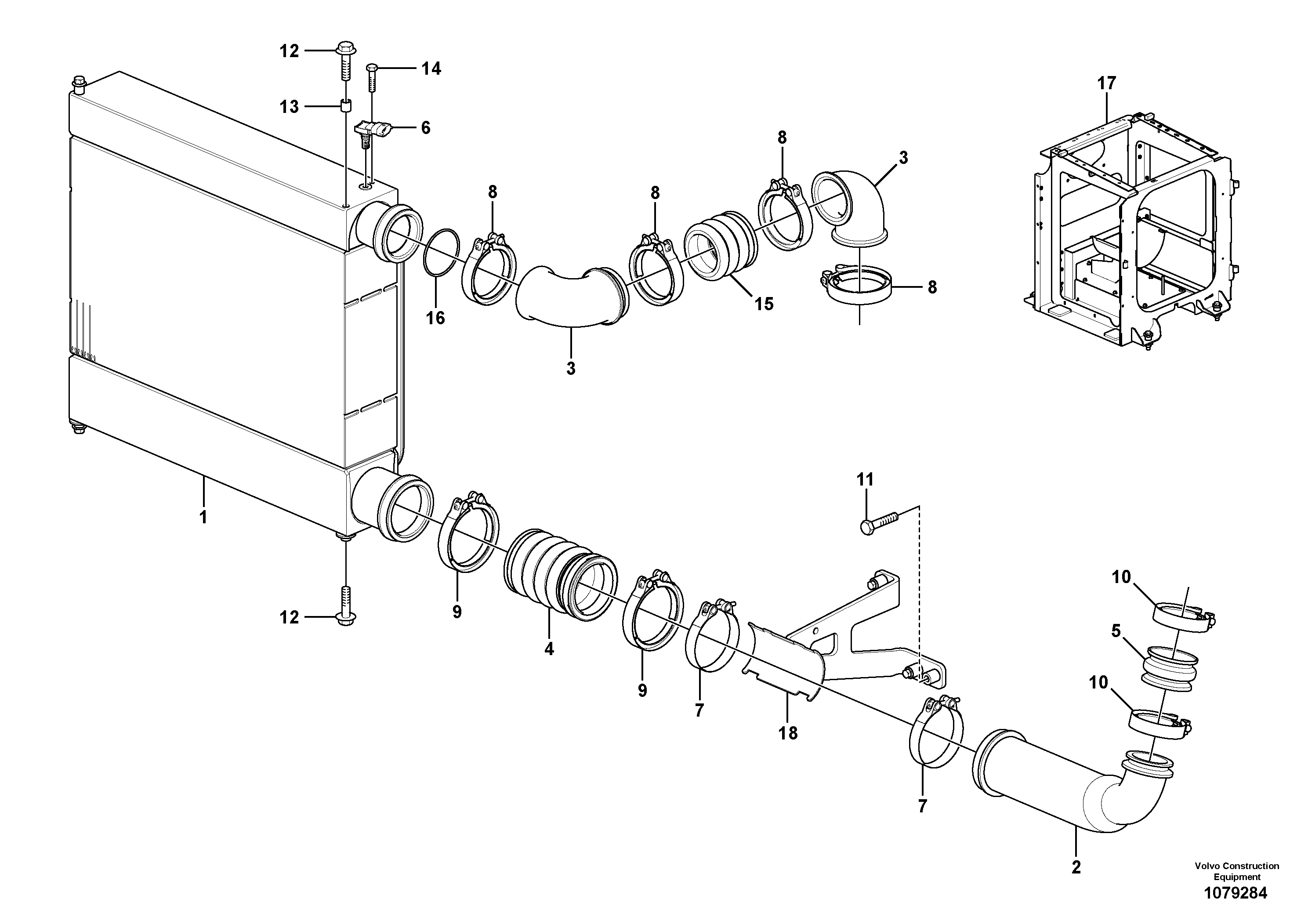 Charge Air Pipe VOE16020199 VOLVO