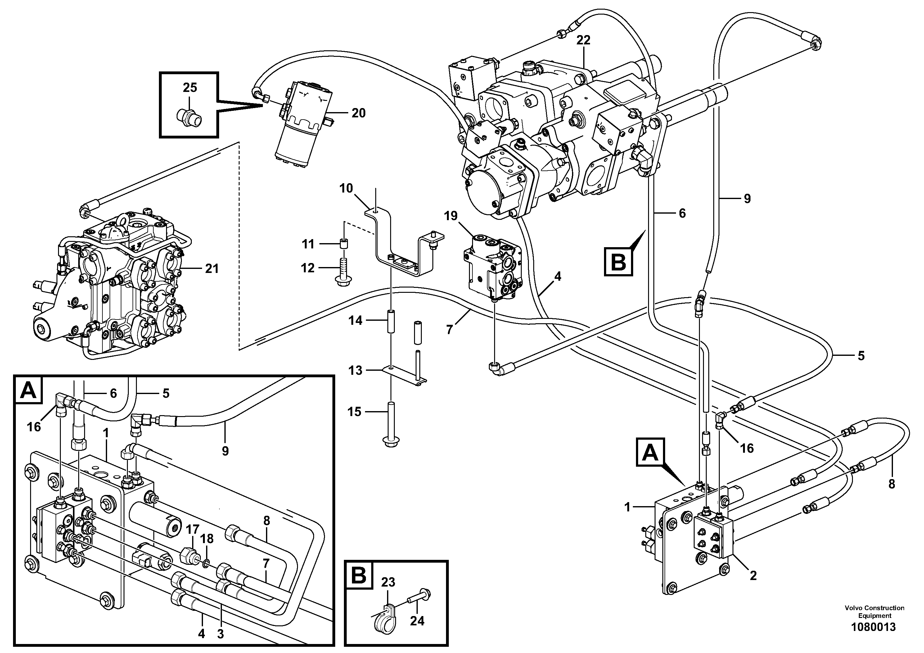Timing gear casing VOE15106960 VOLVO