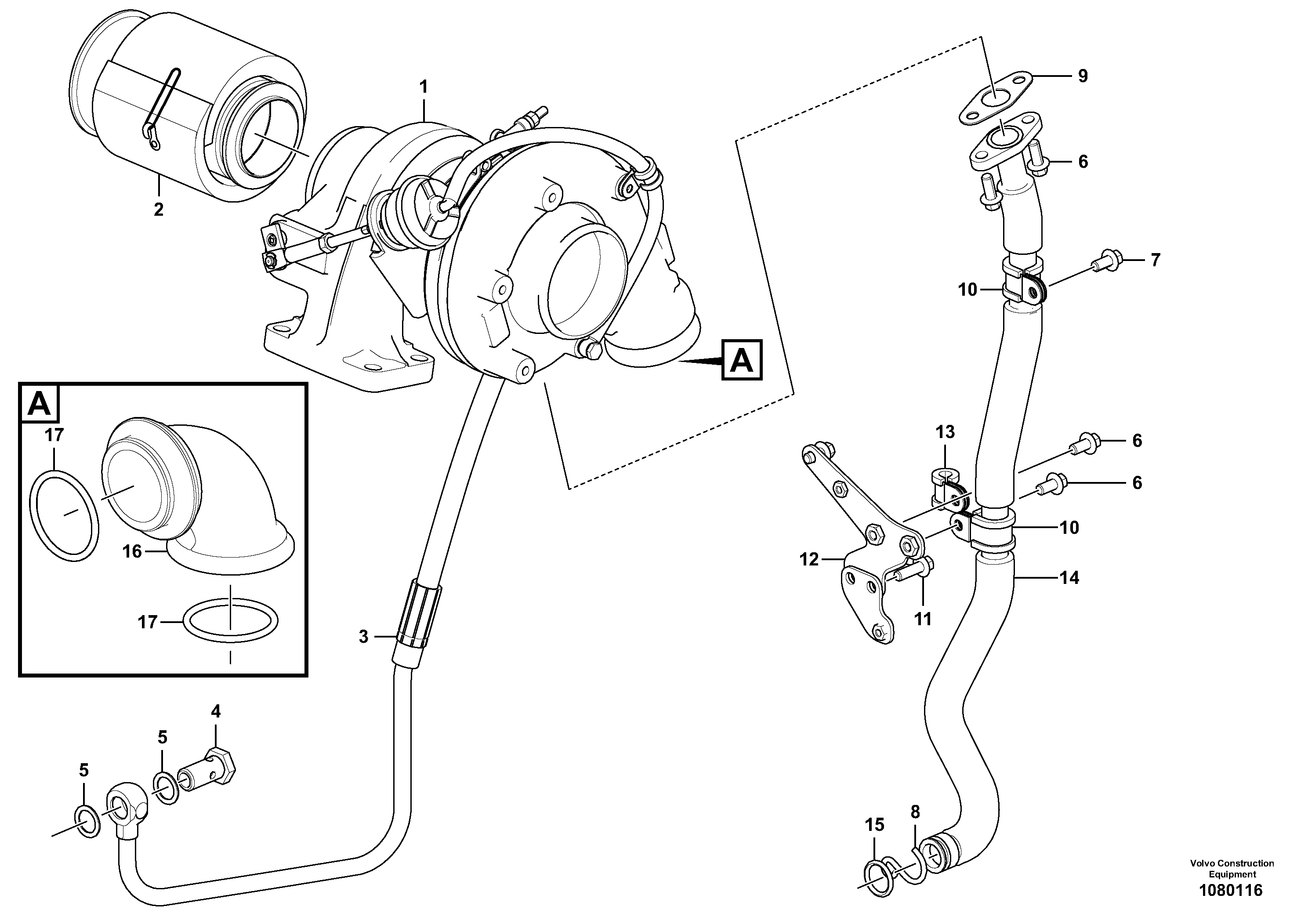 Charge Air Pipe VOE22361338 VOLVO