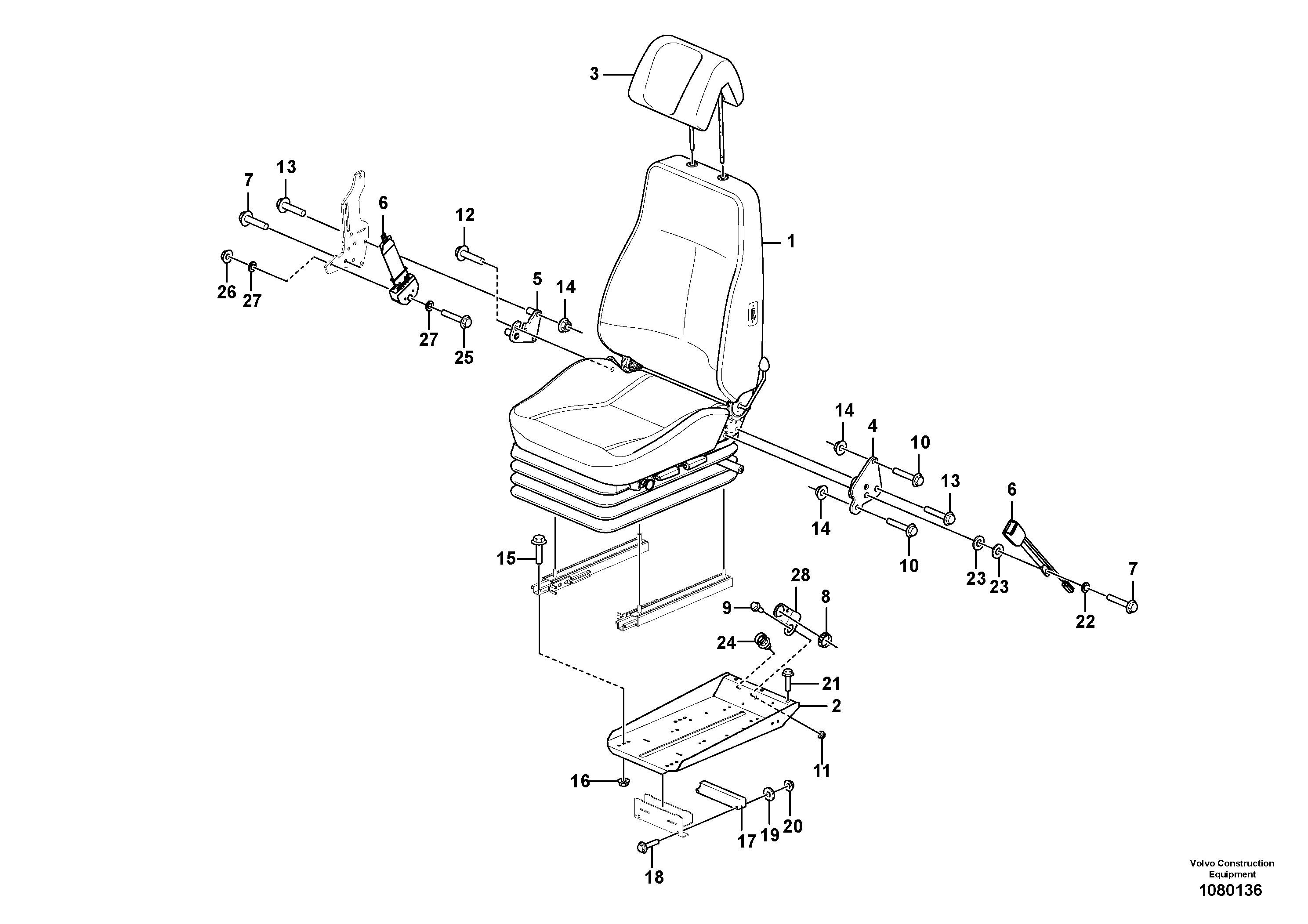 Seat Belt VOE14684304 VOLVO