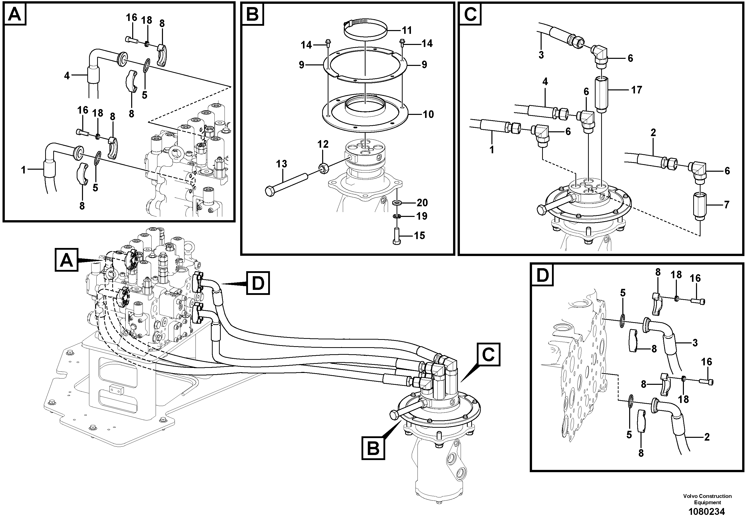 Timing gear casing VOE14698024 VOLVO