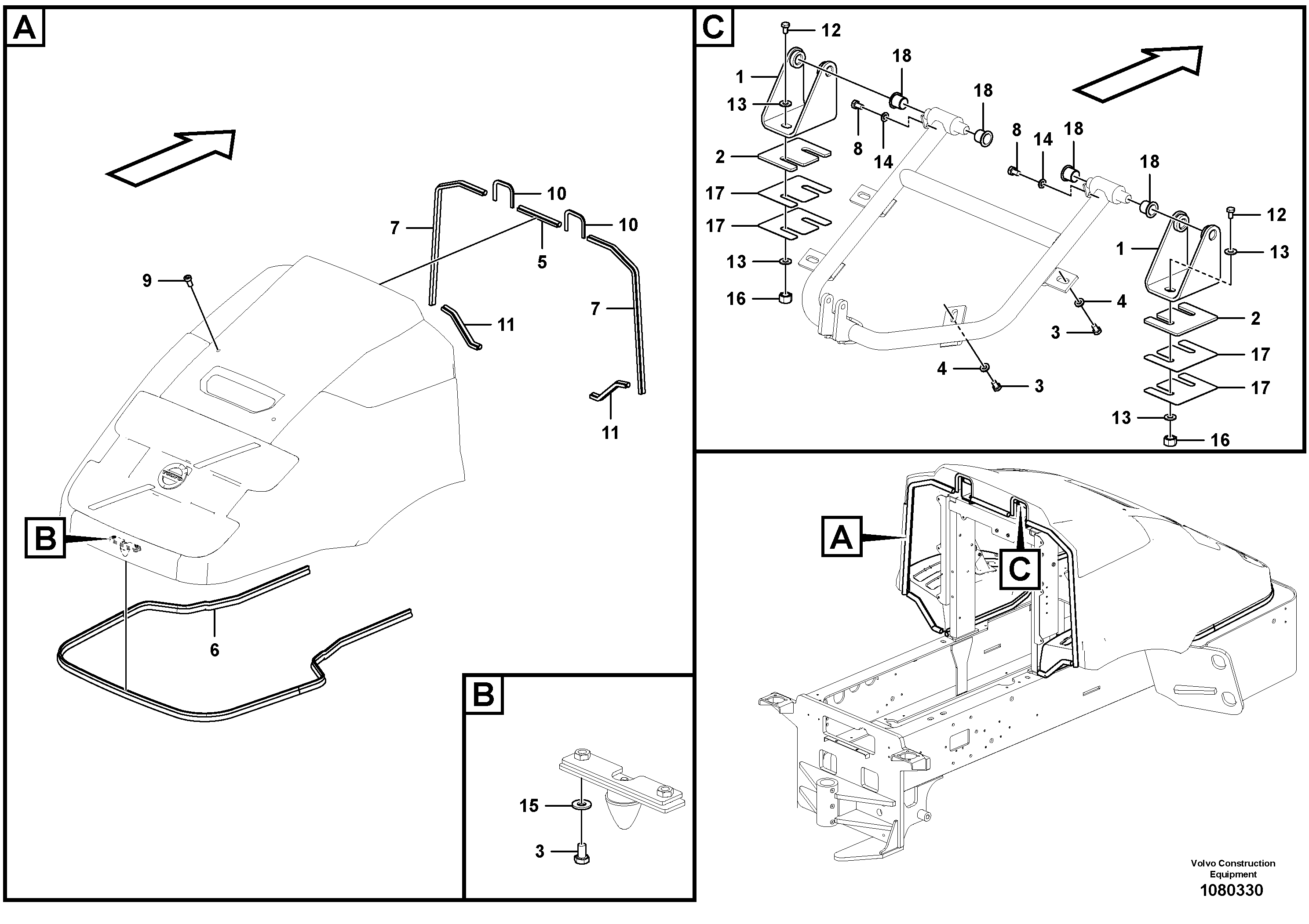 Cabin roof VOE12815790 VOLVO